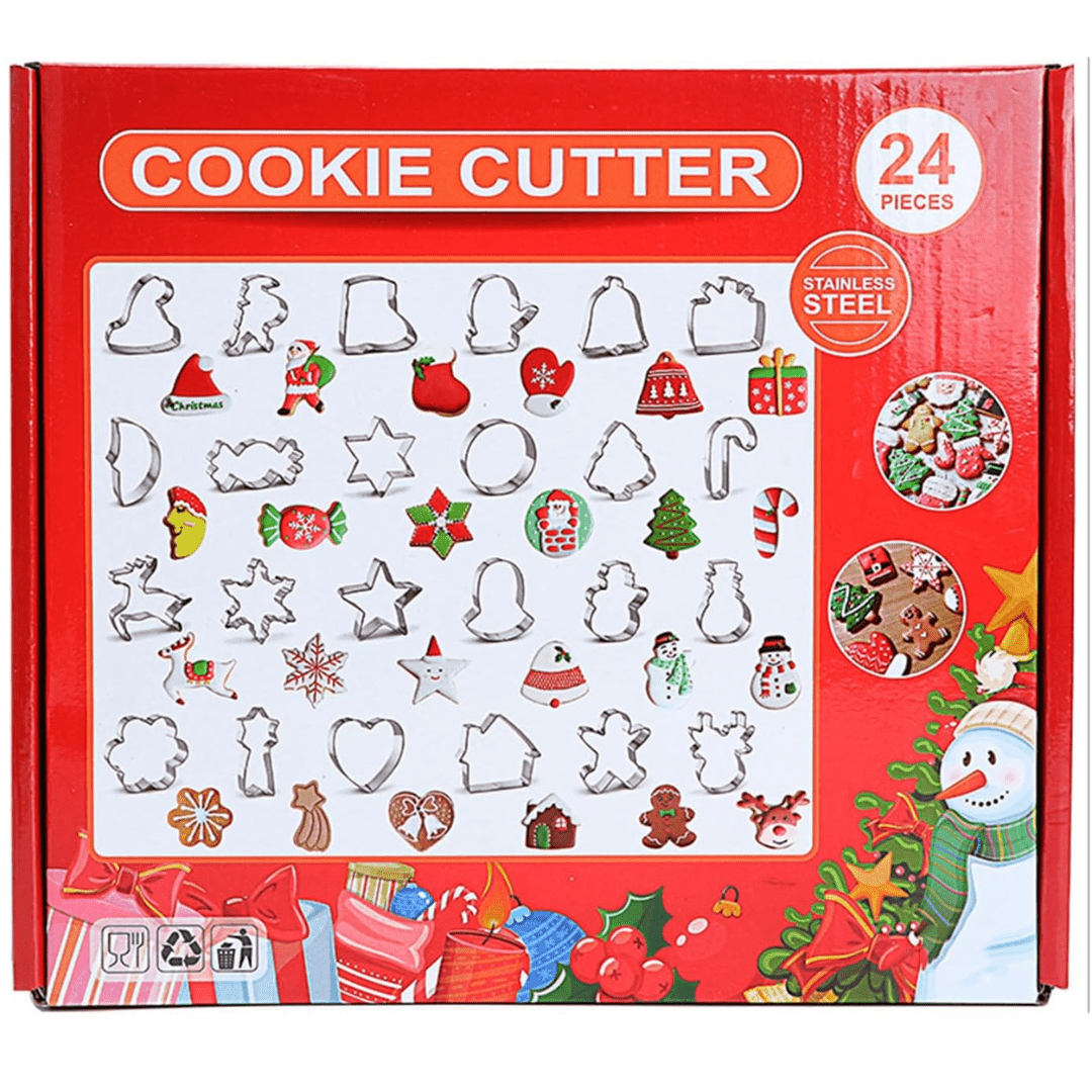 Christmas Cookie Cutter Set – 24pcs Stainless Steel Biscuit Moulds - REGN