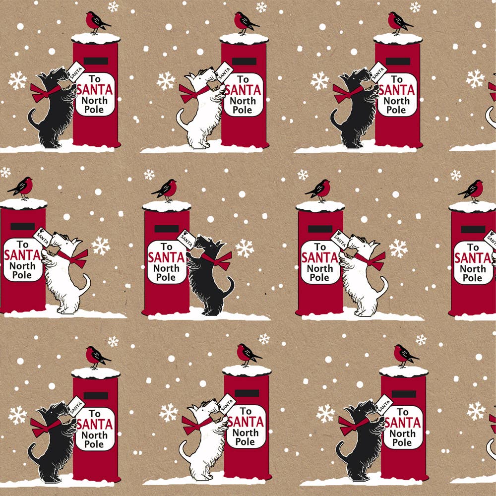 Christmas Ho Ho Wrapping Paper – Eco - Friendly FSC™ Recyclable Kraft - Single Sheet - REGN
