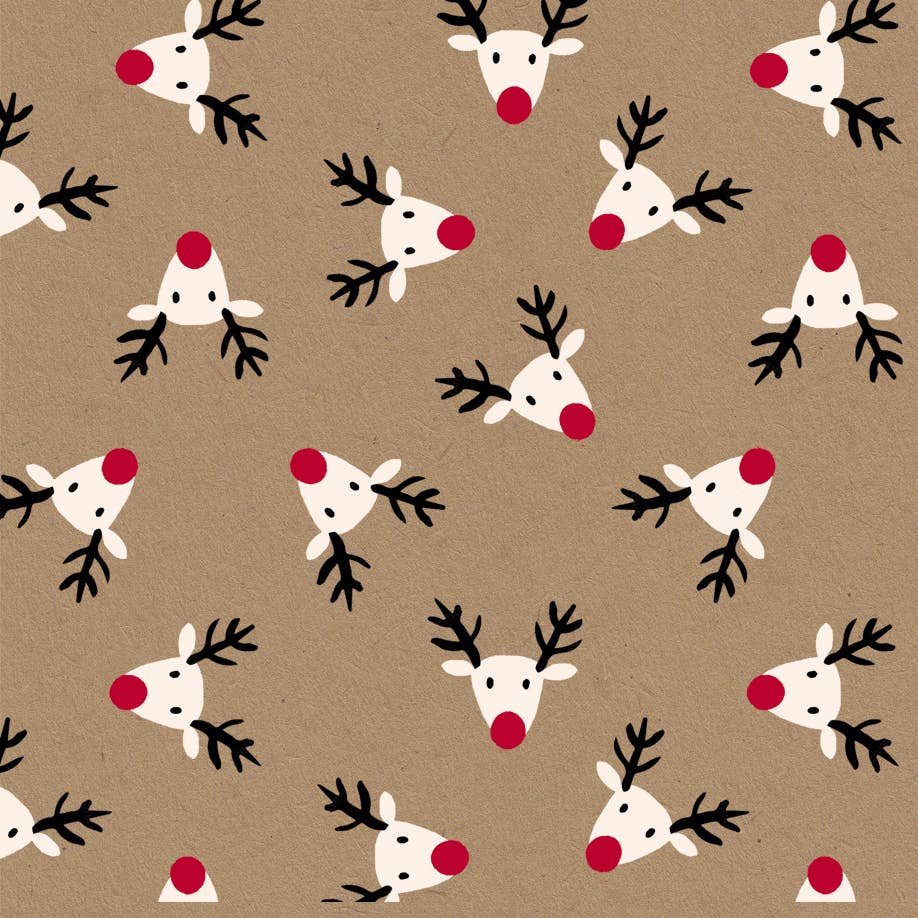 Christmas Ho Ho Wrapping Paper – Eco - Friendly FSC™ Recyclable Kraft - Single Sheet - REGN