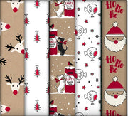 Christmas Ho Ho Wrapping Paper – Eco - Friendly FSC™ Recyclable Kraft - Single Sheet - REGN