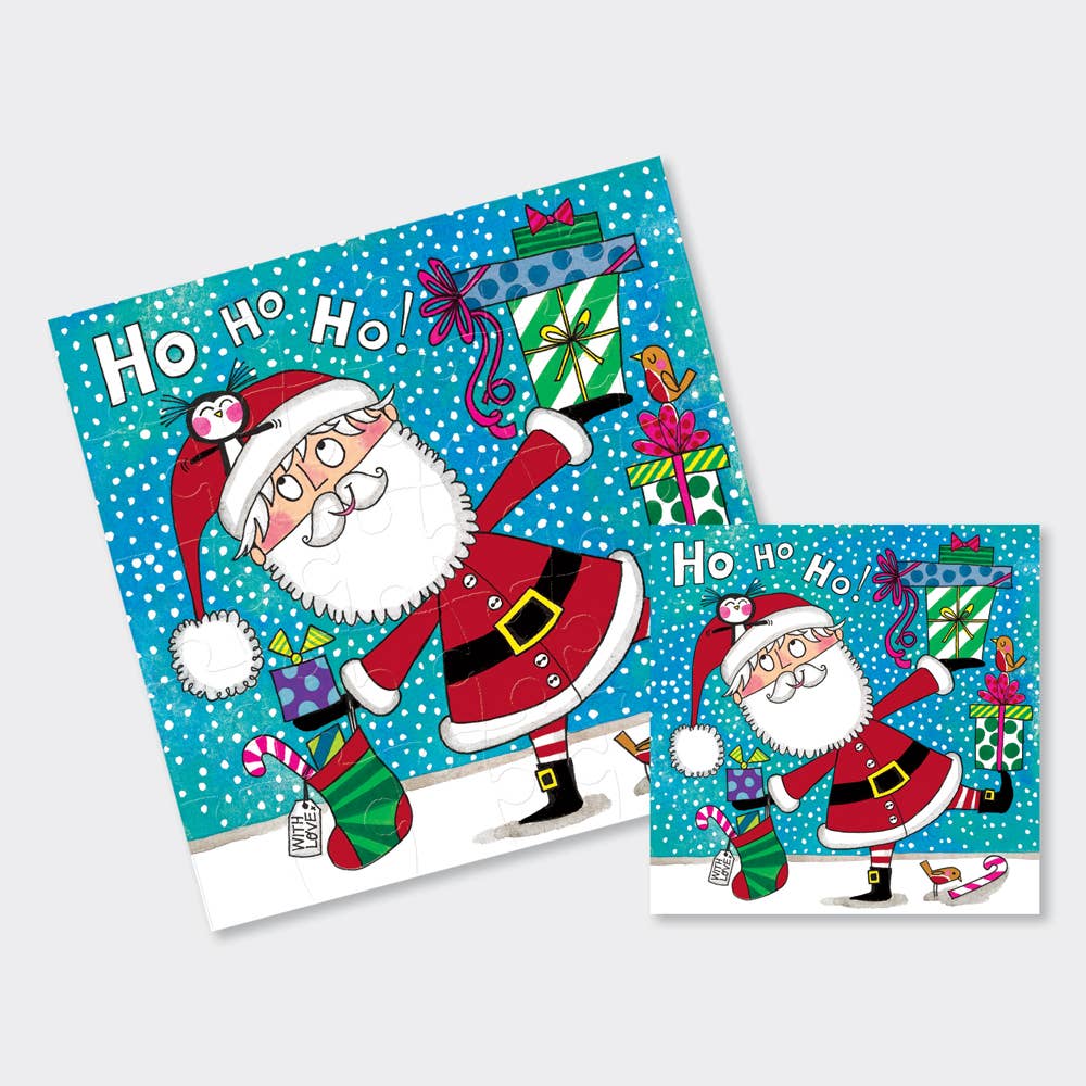 Christmas Jigsaw Card – Santa Ho Ho Ho - REGN