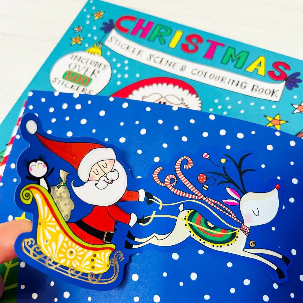 Christmas Sticker Scene Book – Festive Colouring & Foiled Stickers - REGN