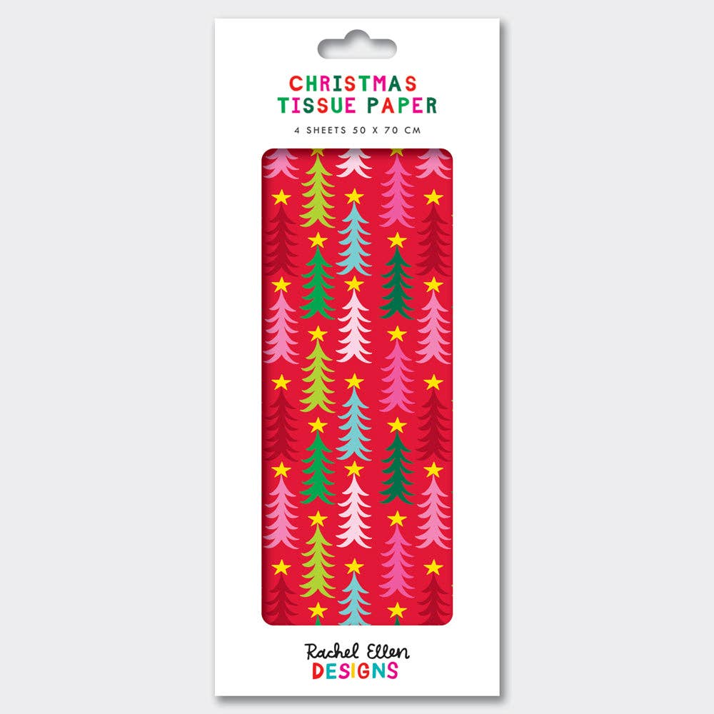 Christmas Tissue Paper – Christmas Trees | 4 Festive Gift Wrap Sheets - REGN