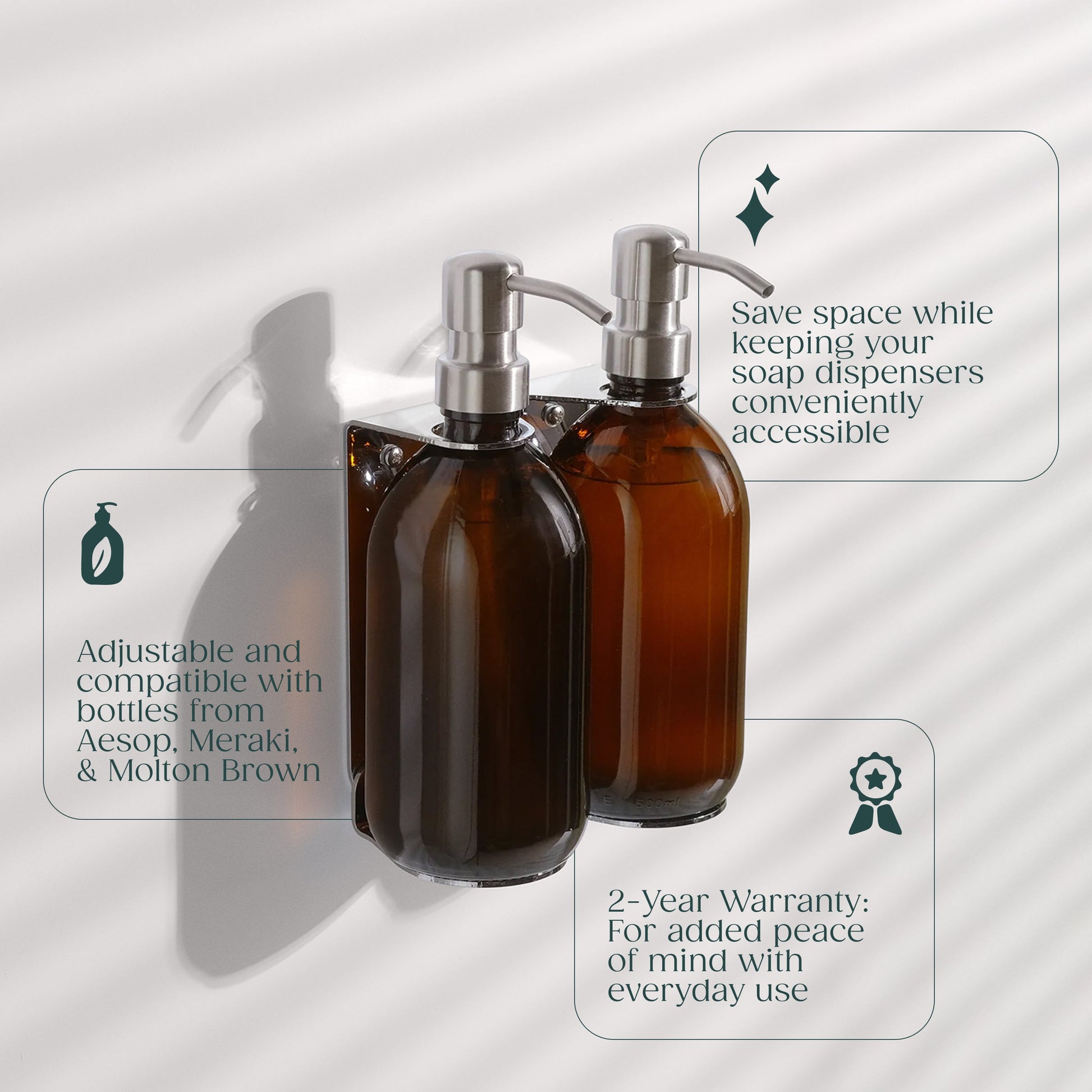 Chrome Double Bottle Holder - REGN