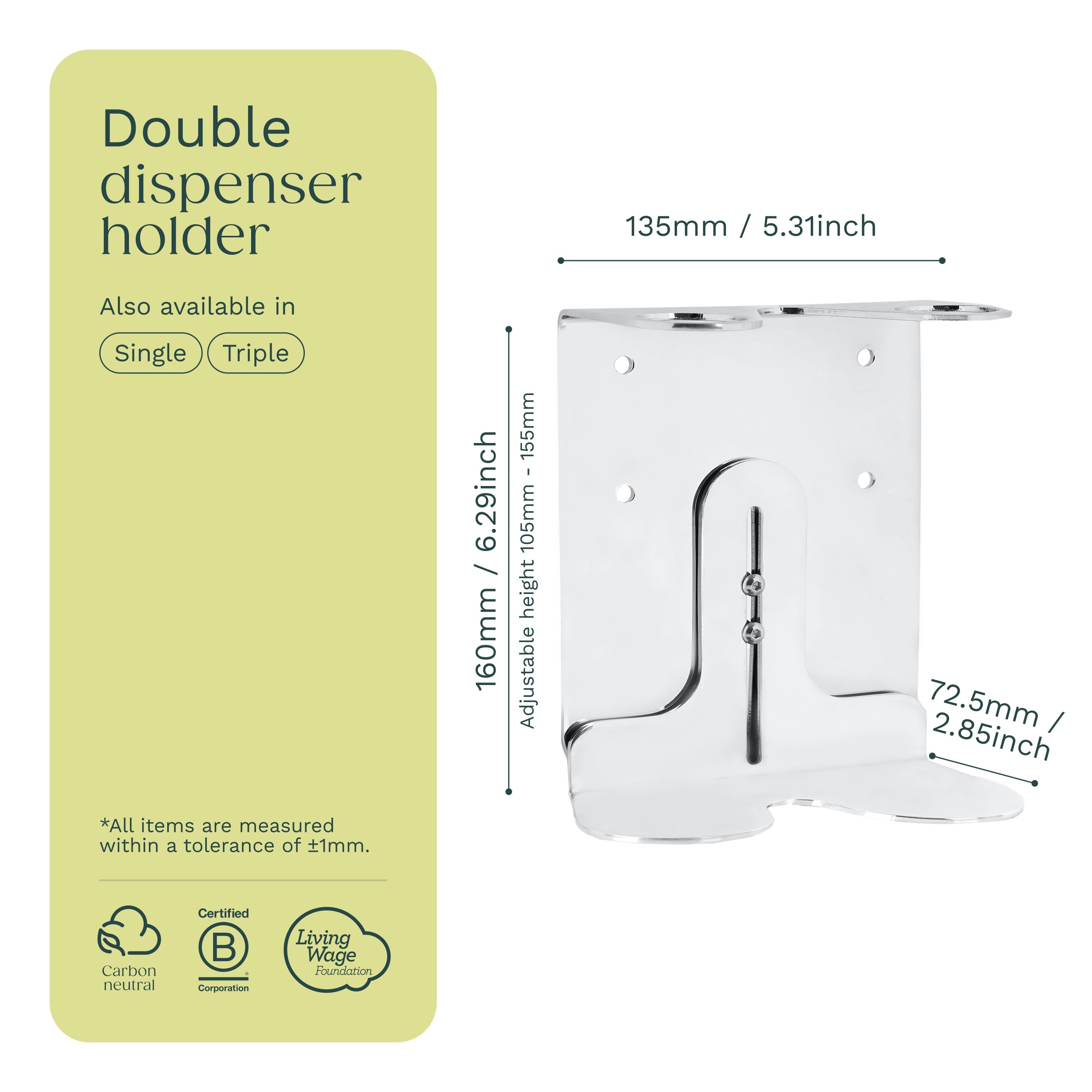 Chrome Double Bottle Holder - REGN