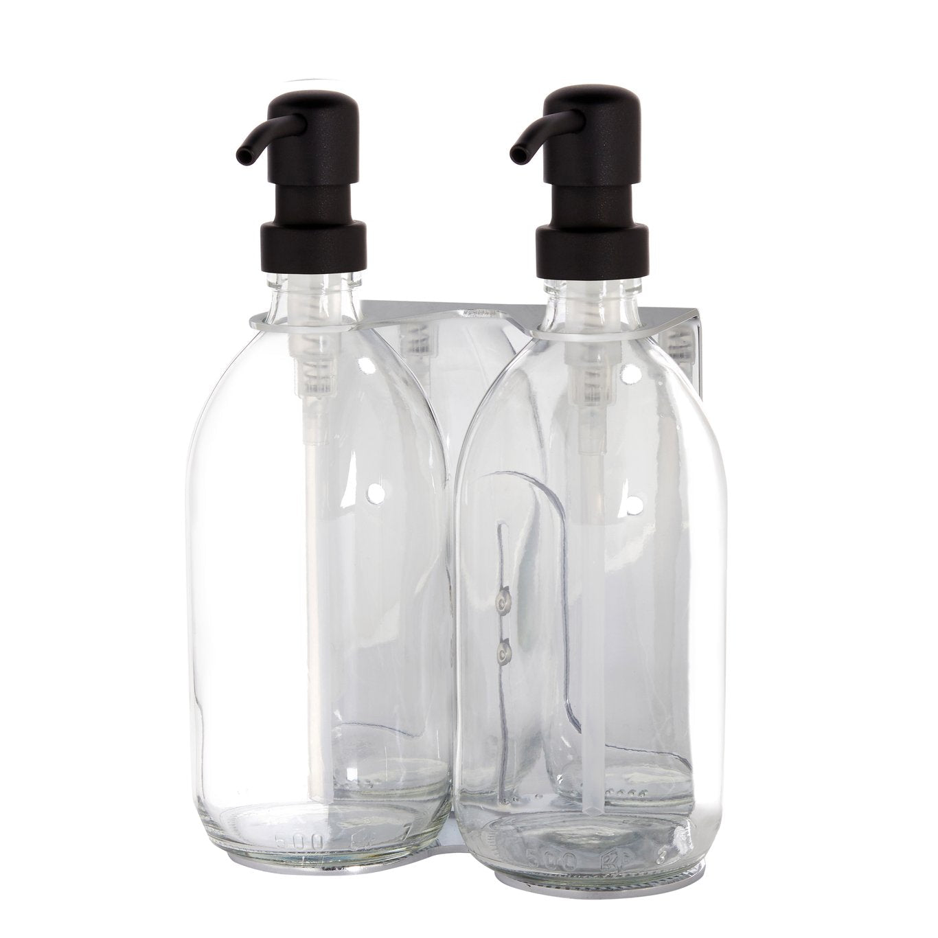 Chrome Double Wall Mounted Soap Dispenser - REGN