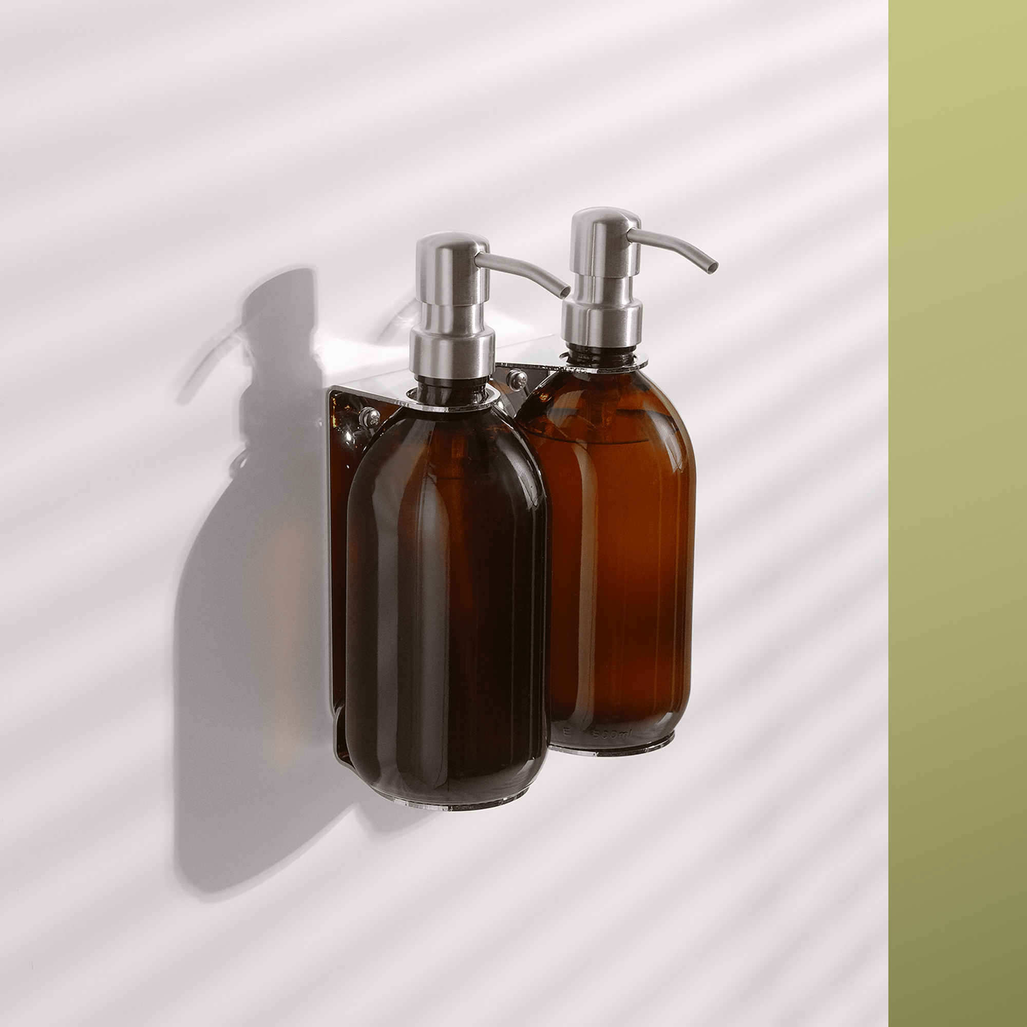 Chrome Double Wall Mounted Soap Dispenser - REGN
