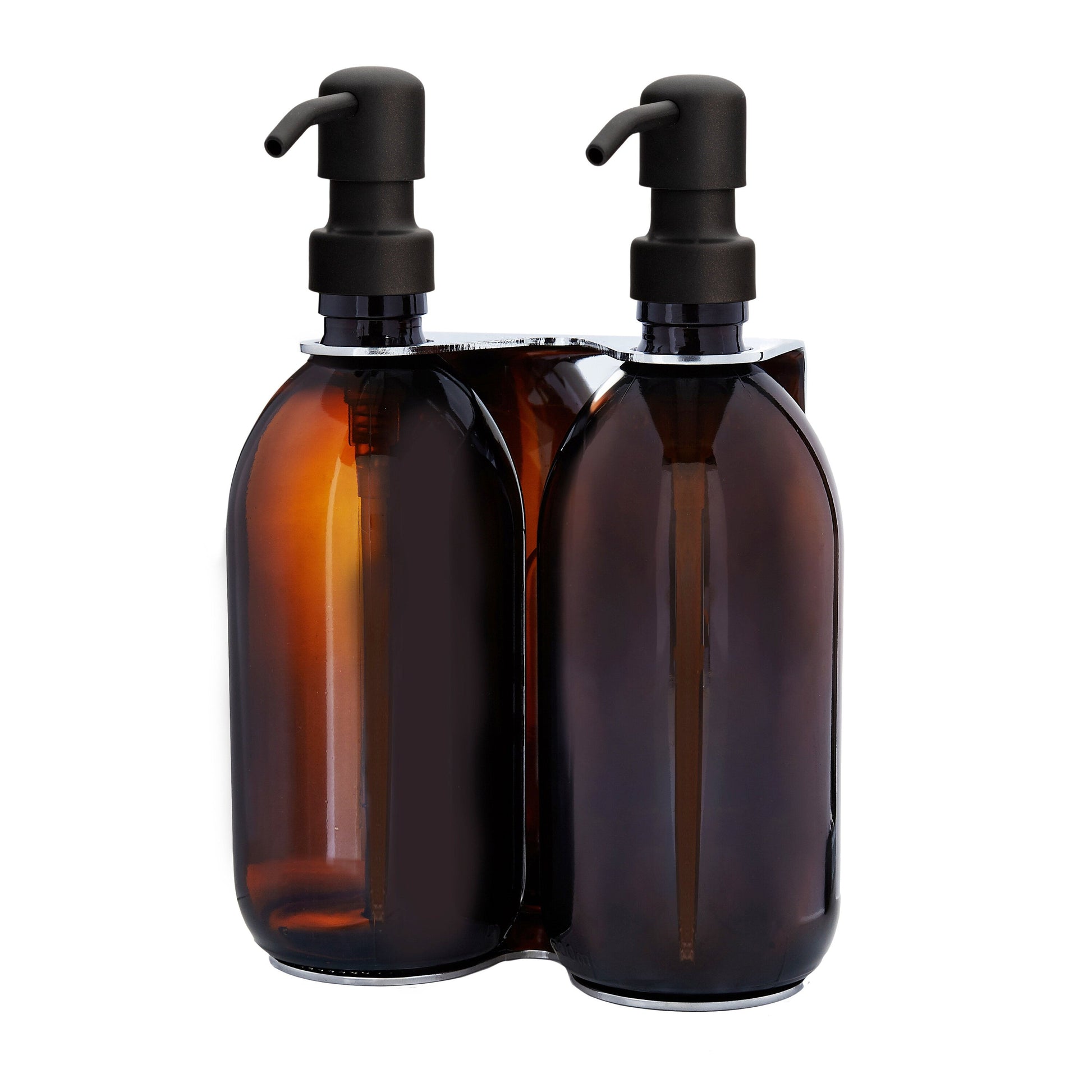 Chrome Double Wall Mounted Soap Dispenser - REGN