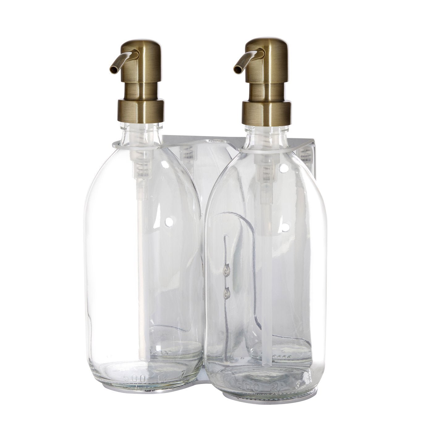 Chrome Double Wall Mounted Soap Dispenser - REGN