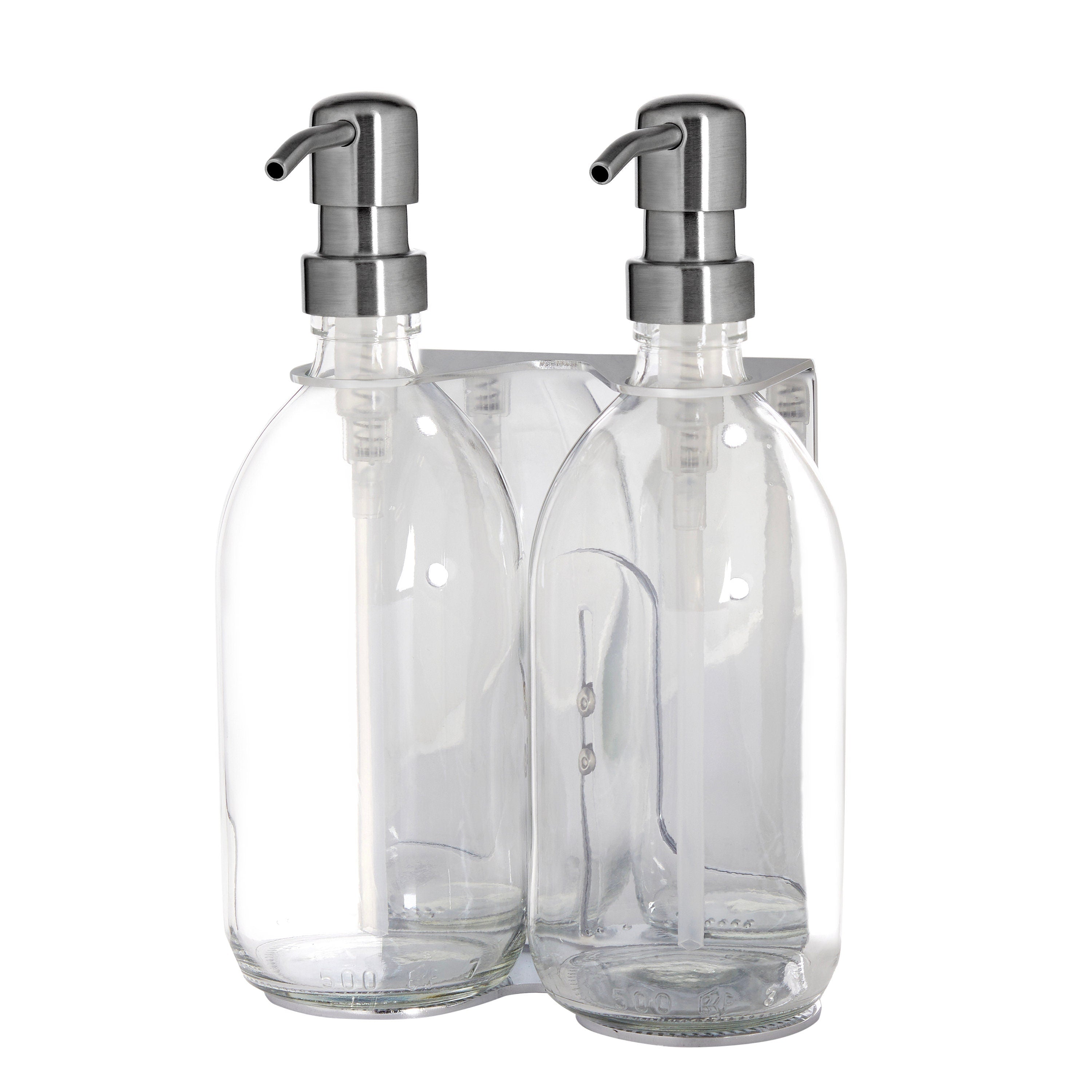 Chrome Double Wall Mounted Soap Dispenser - REGN
