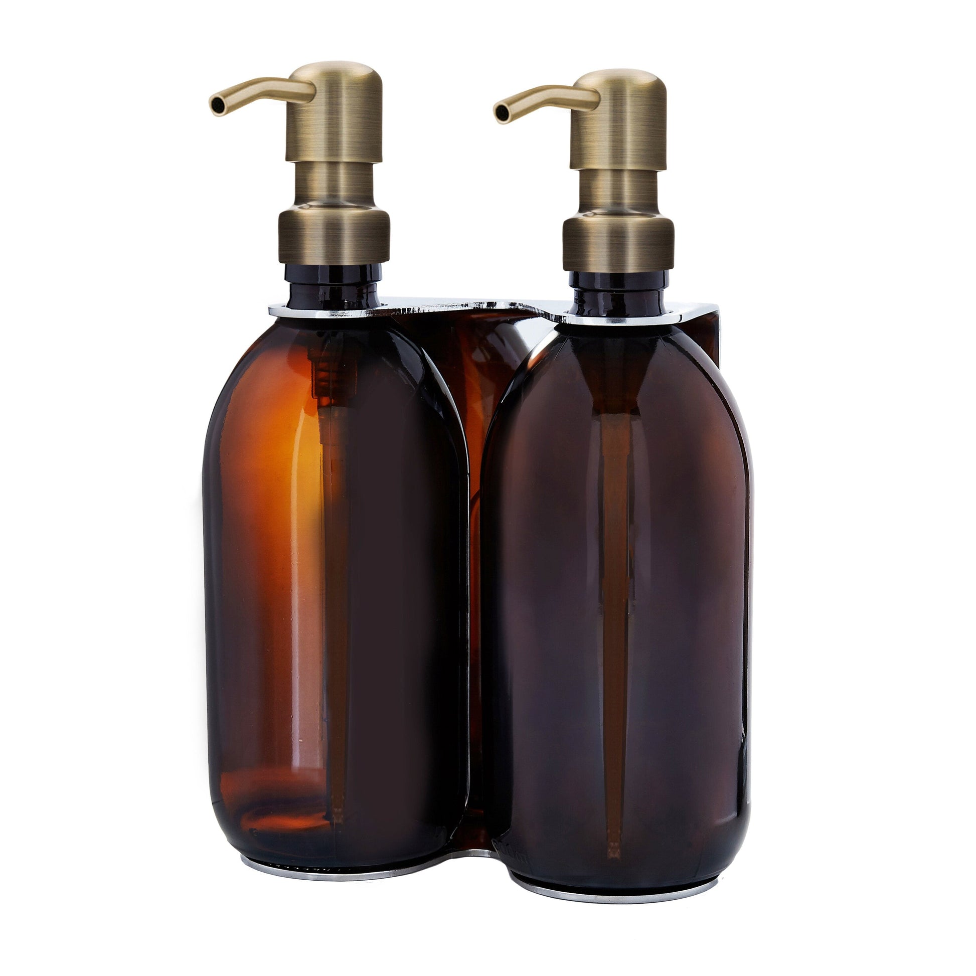 Chrome Double Wall Mounted Soap Dispenser - REGN