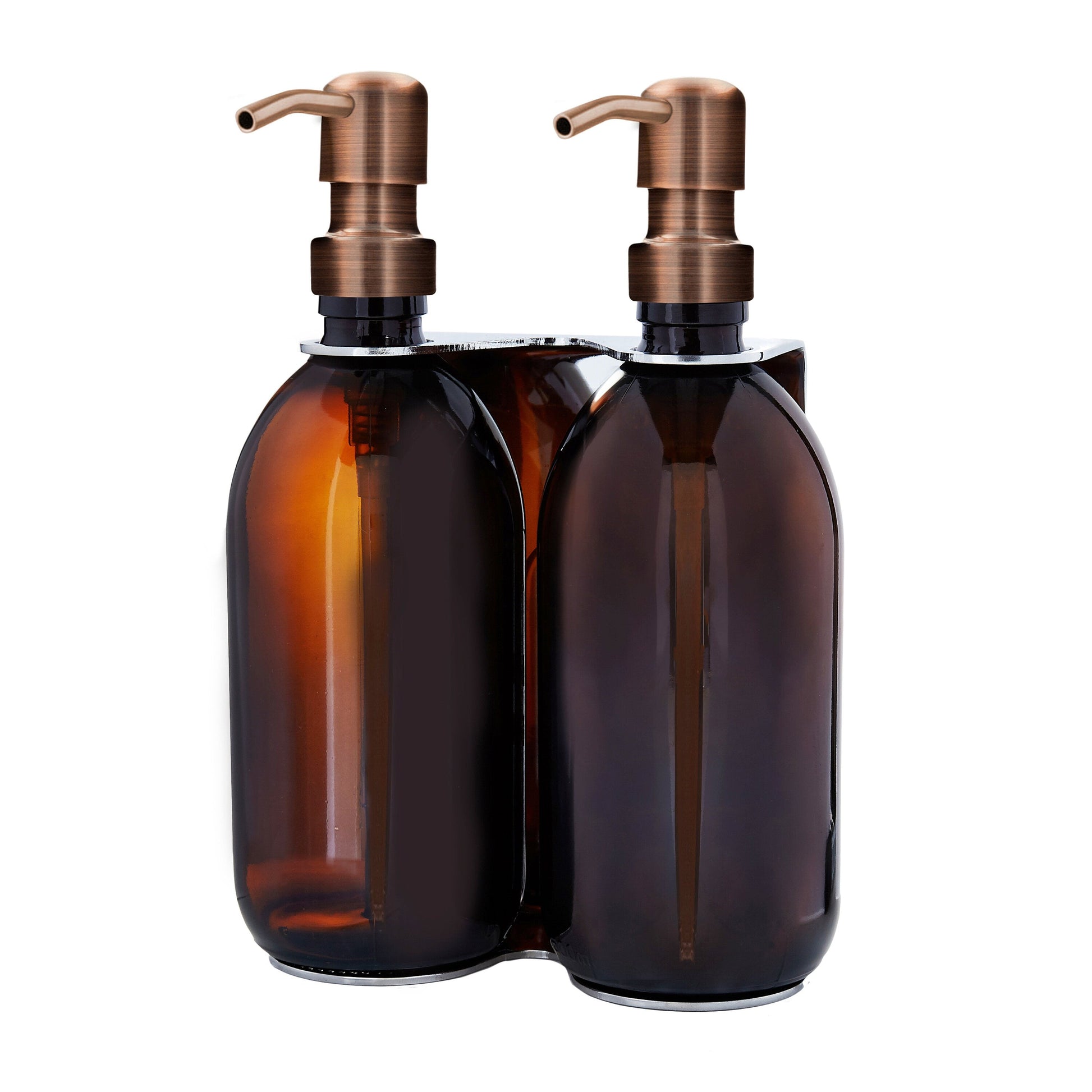 Chrome Double Wall Mounted Soap Dispenser - REGN