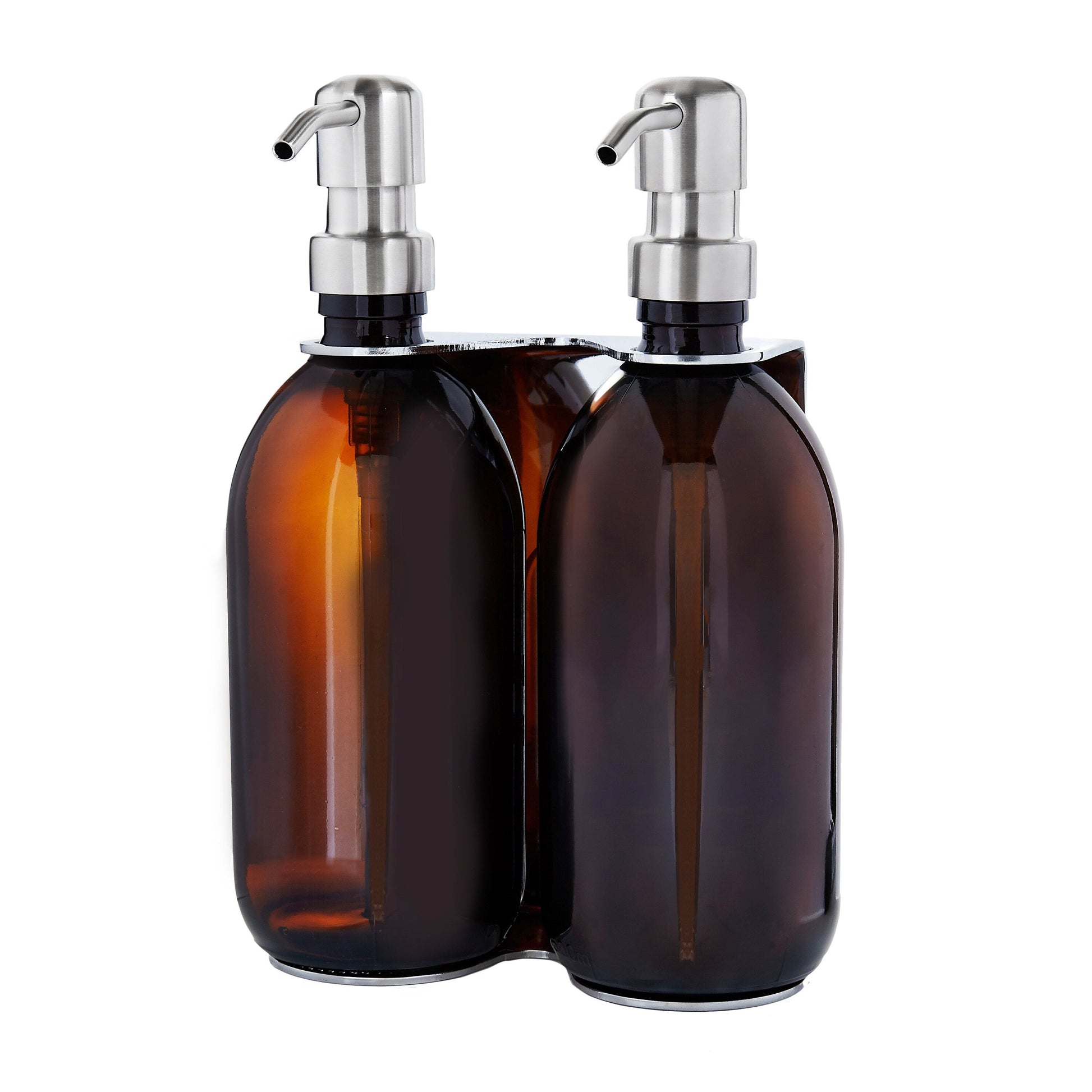 Chrome Double Wall Mounted Soap Dispenser - REGN