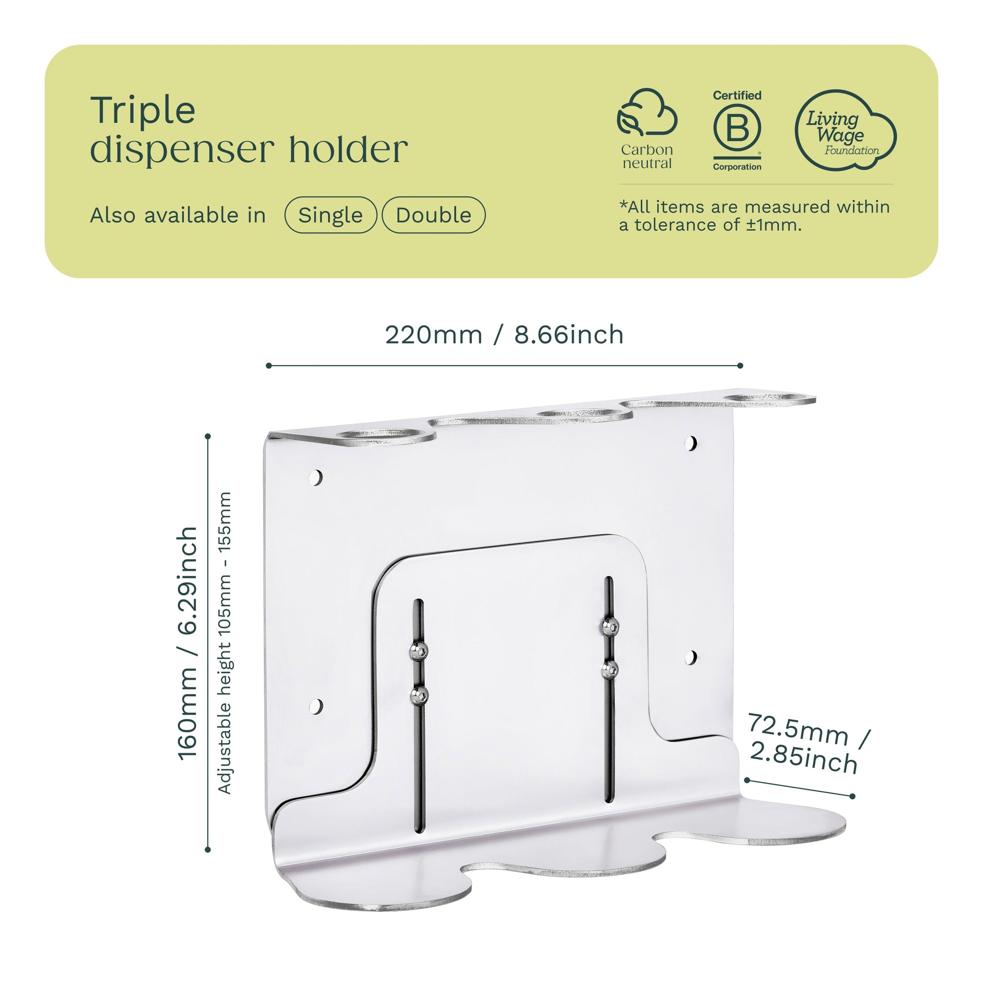 Chrome Triple Bottle Holder - REGN