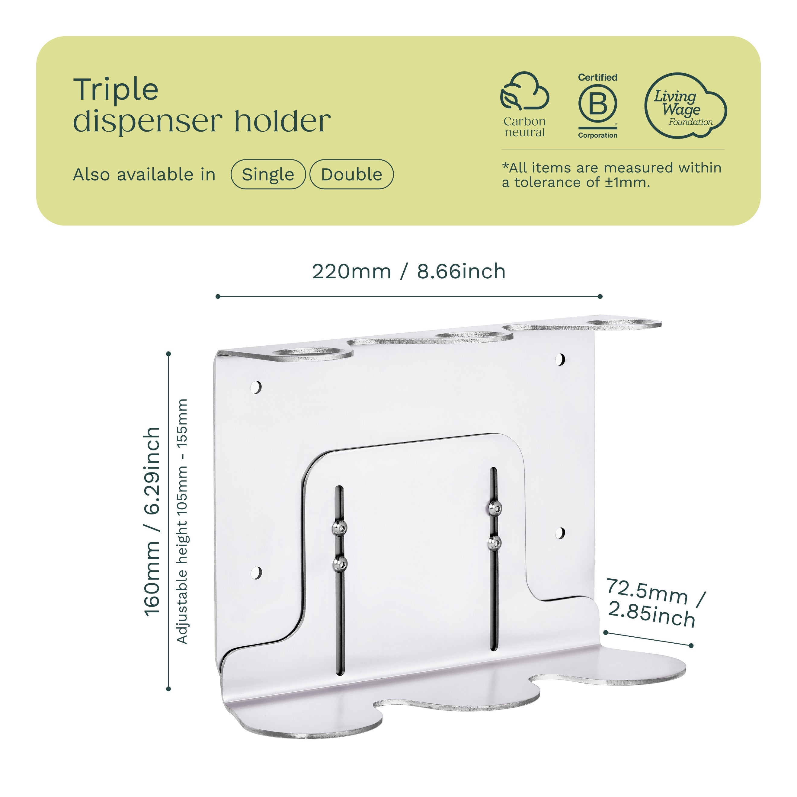 Chrome Triple Bottle Holder - REGN