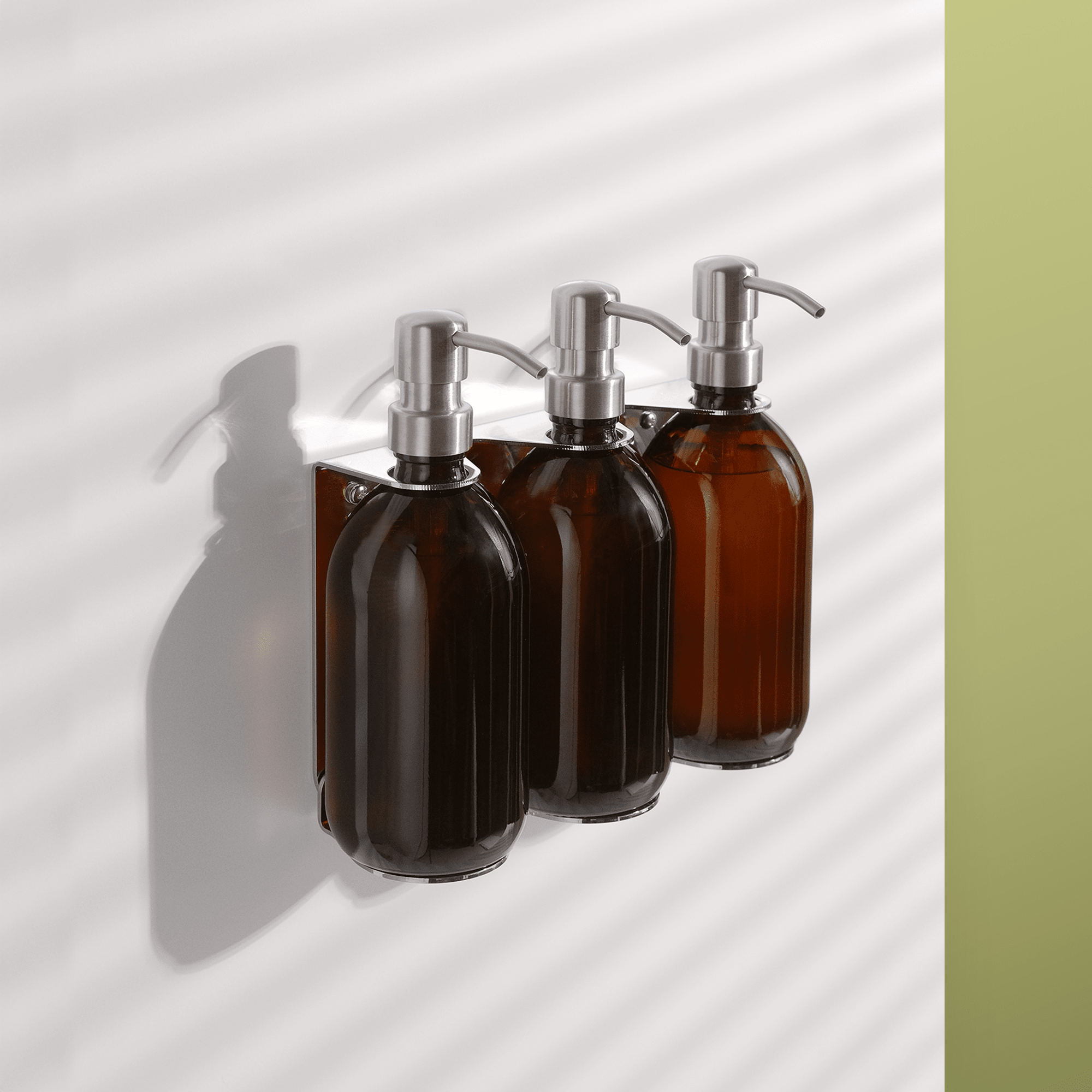 Chrome Triple Wall Mounted Soap Dispenser - REGN