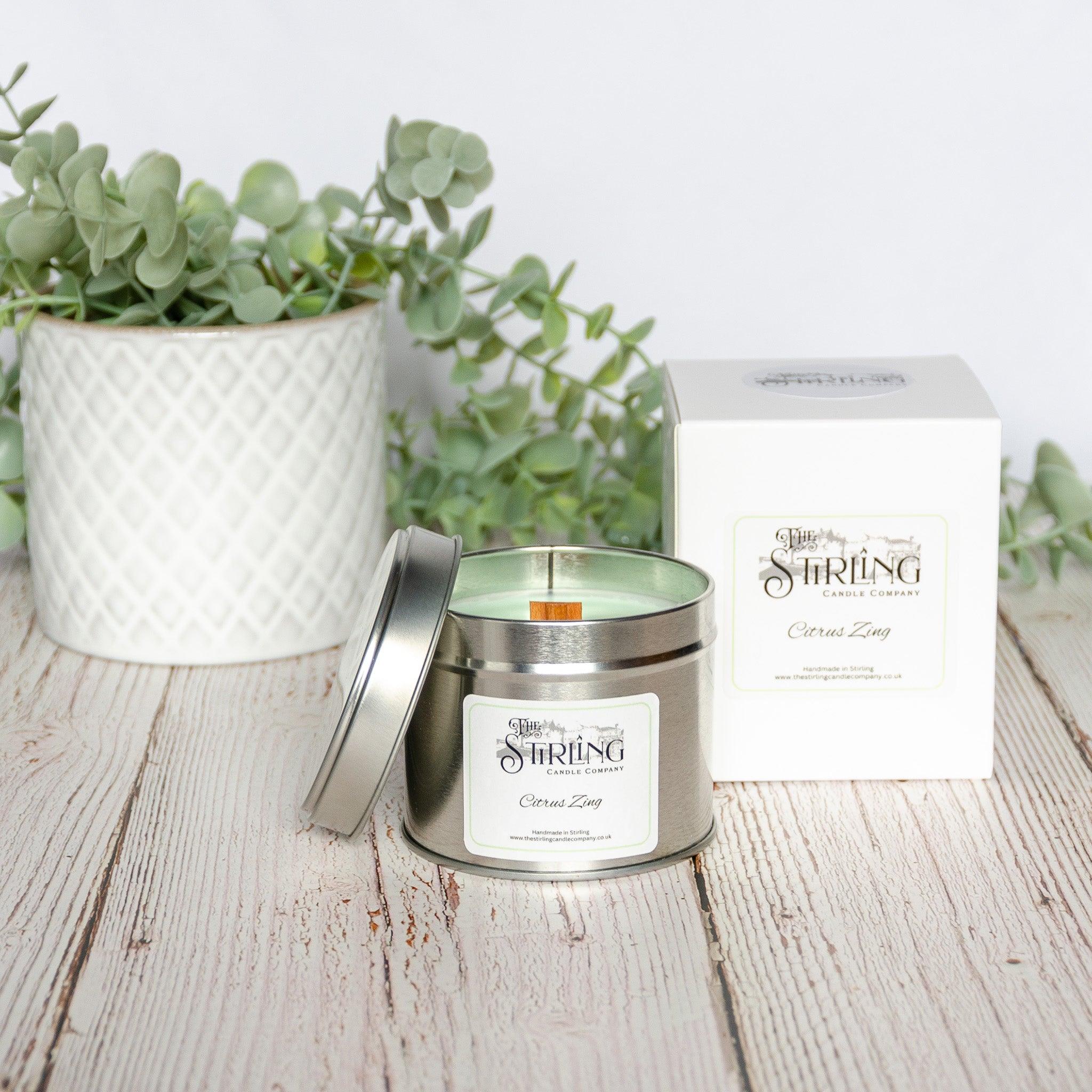 Citrus Zing - Travel Tin Candle - Wooden Wick - REGN