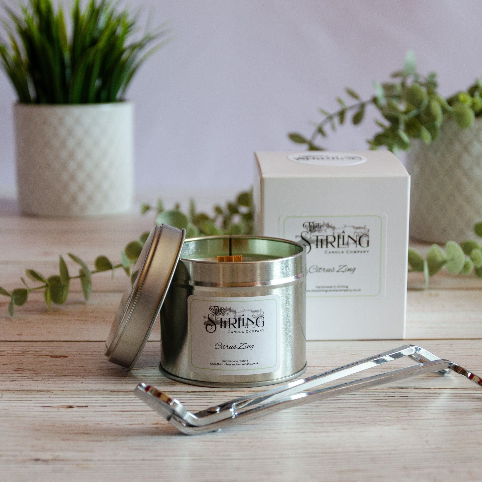 Citrus Zing - Travel Tin Candle - Wooden Wick - REGN