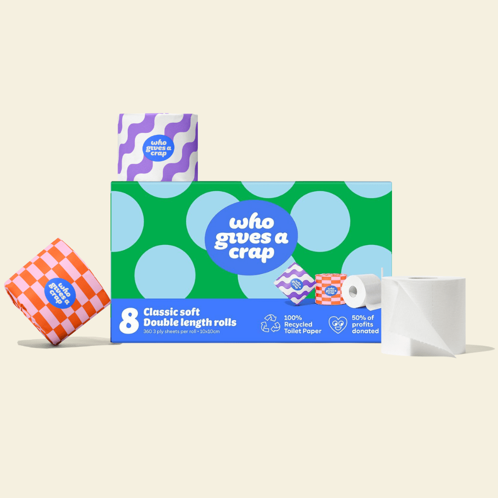 Classic Recycled Toilet Roll | Double Length 8 Pack - REGN