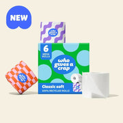 Classic Soft Toilet Tissue – 6 Mega Rolls Made from 100% Recycled Paper - REGN
