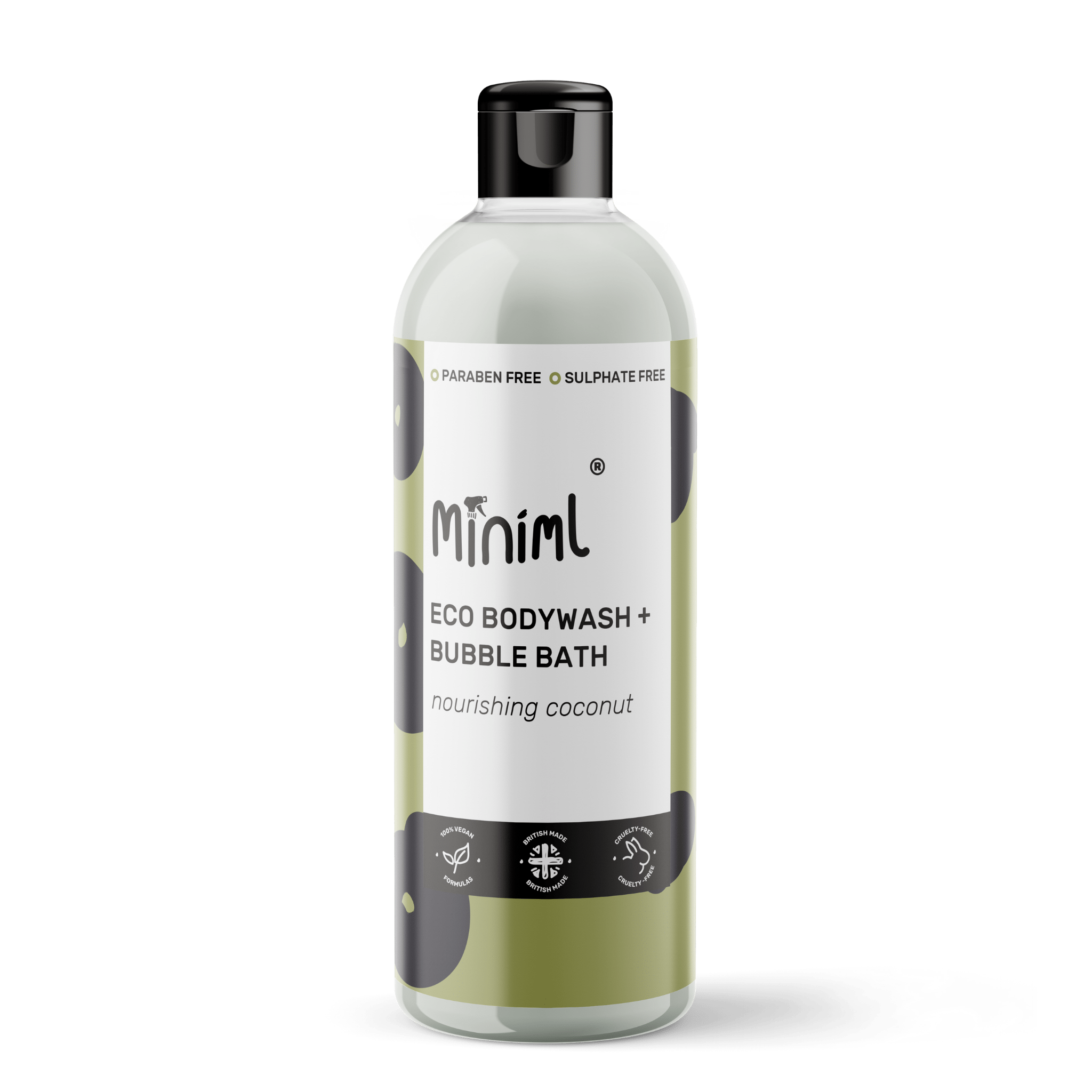 Coconut Body Wash – 500ml Sulphate - Free Cleanser & Bubble Bath - REGN