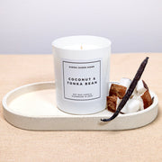 Coconut & Tonka Bean Candle - Luxury Soy Wax - Handmade Coconut Candle - REGN