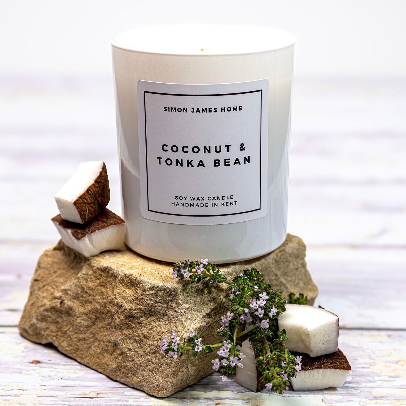 Coconut & Tonka Bean Candle - Luxury Soy Wax - Handmade Coconut Candle - REGN