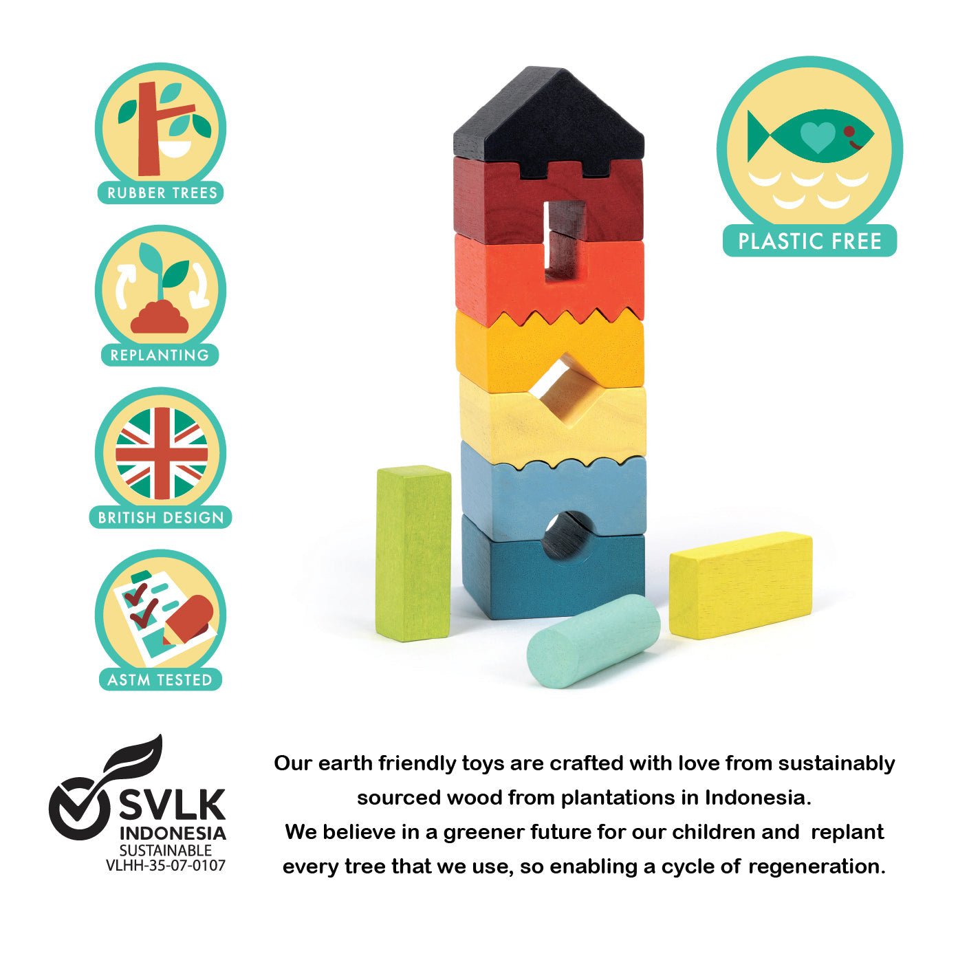 Colourful Stacking Tower - REGN