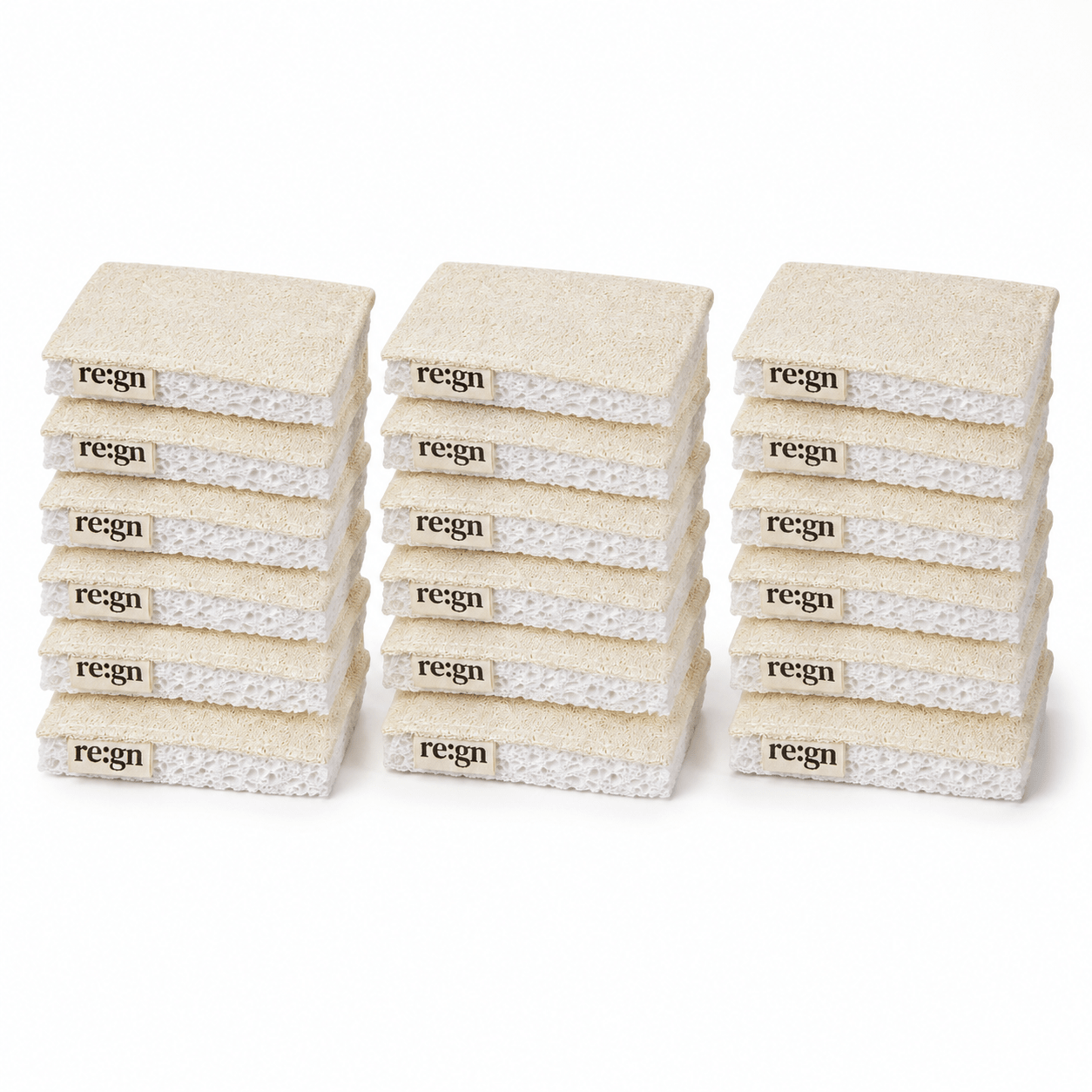 Compostable Eco Friendly Kitchen Sponges - re:gn Plant Fibre Sponges | 18 Sponges - REGN