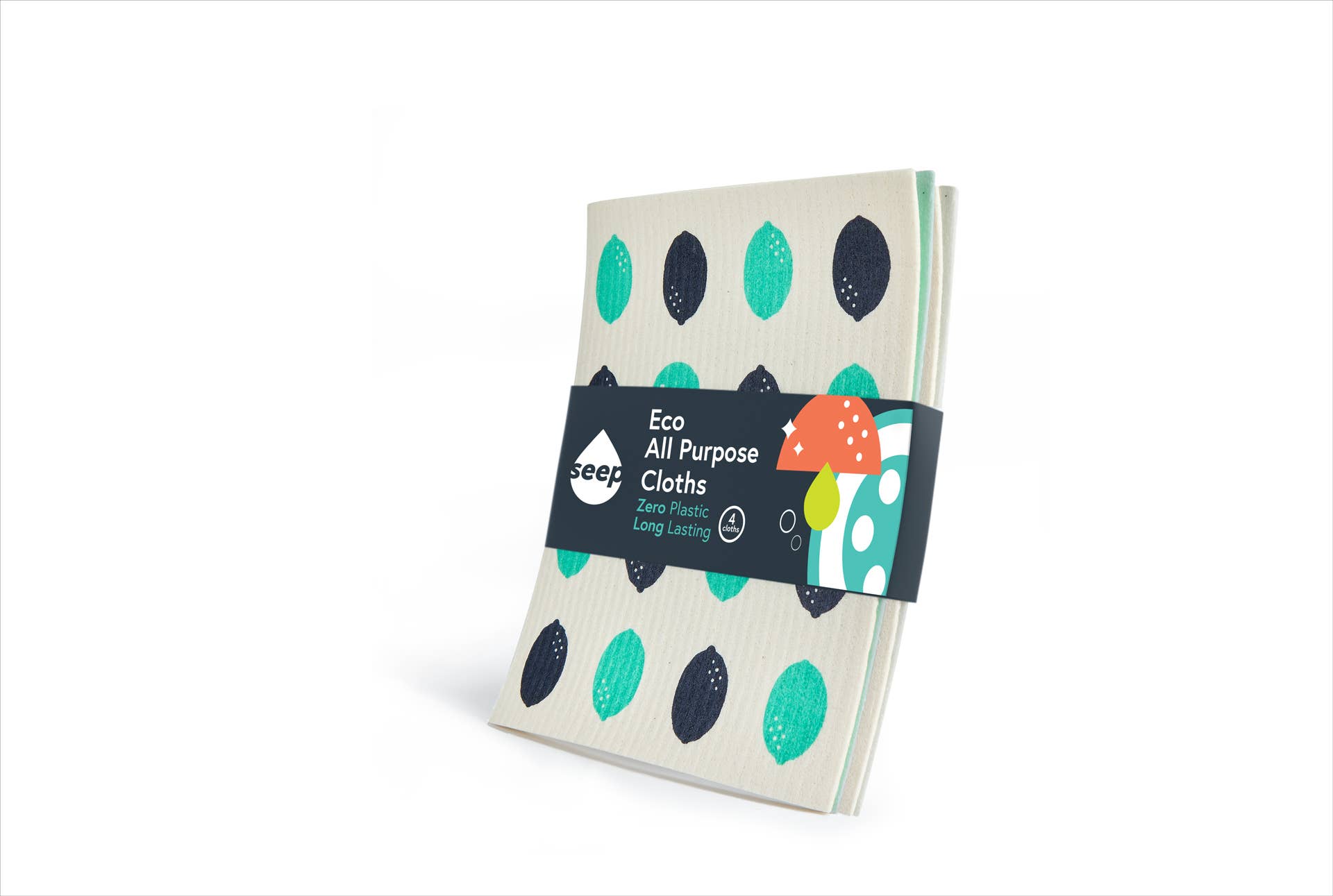 Compostable Sponge Cloths 2 - Pack | Plastic - Free Cleaning Cloths - REGN