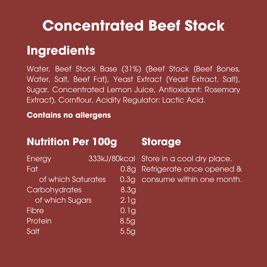 Concentrated Beef Stock 200g – Low FODMAP, Gluten Free & Dairy Free - REGN