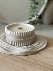 Cookie Crumbs Stoneware Soy Candle – Warm Scandi - Inspired Home Scent - REGN
