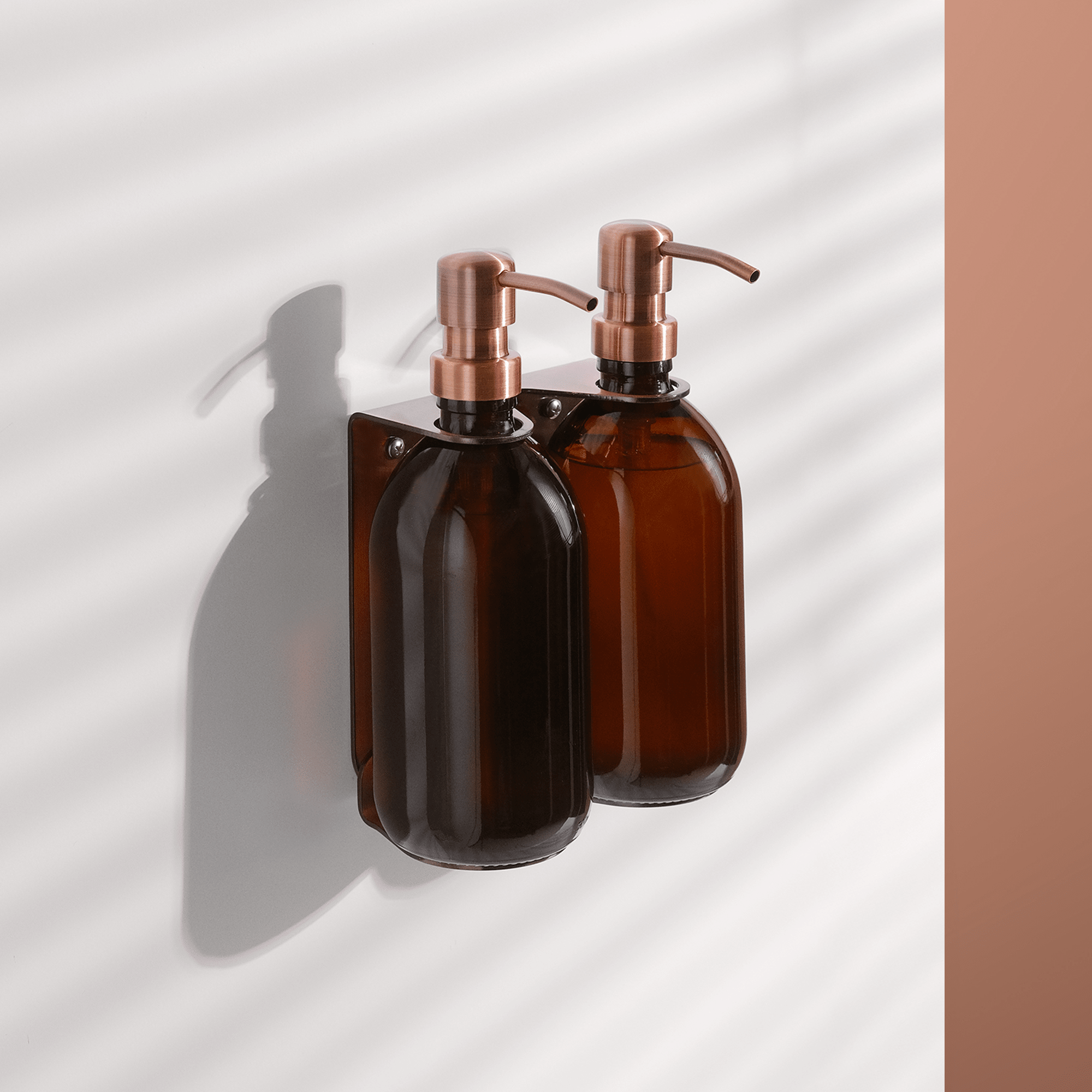 Copper Double Wall Mounted Soap Dispenser - REGN