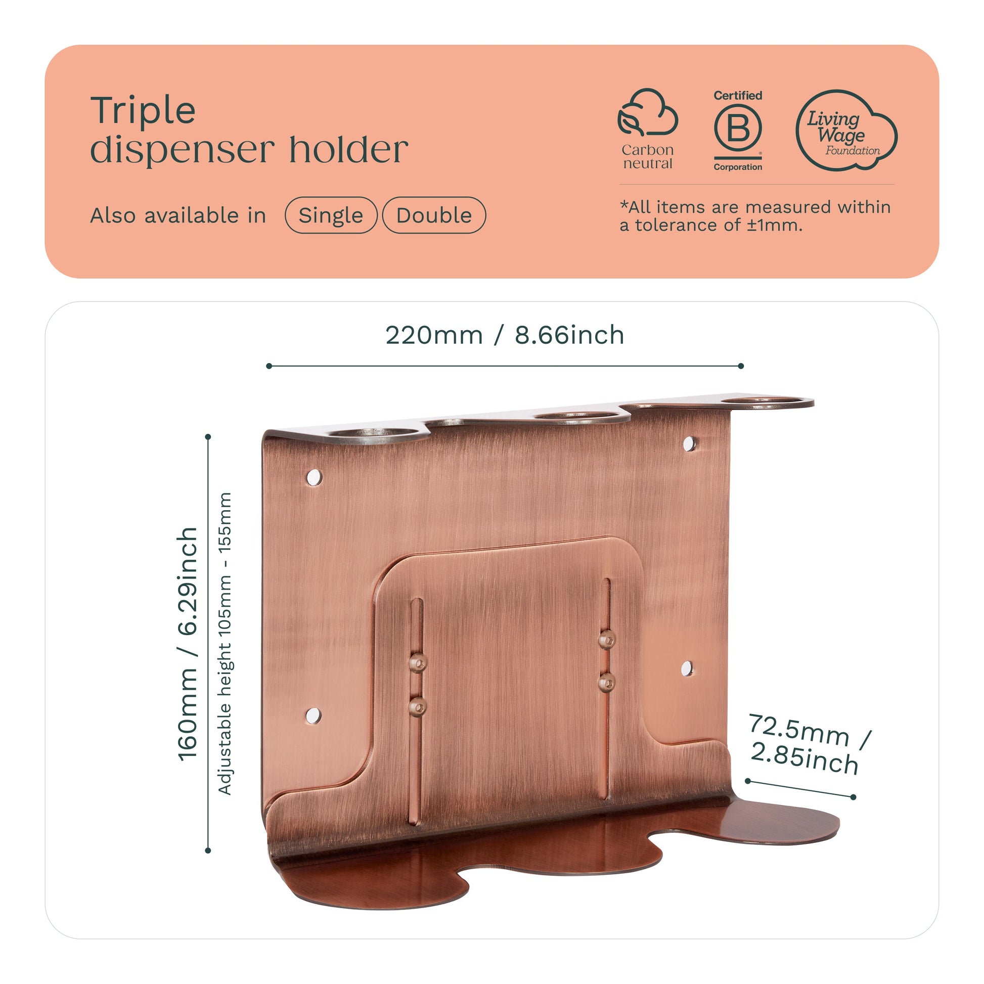 Copper Triple Bottle Holder - REGN