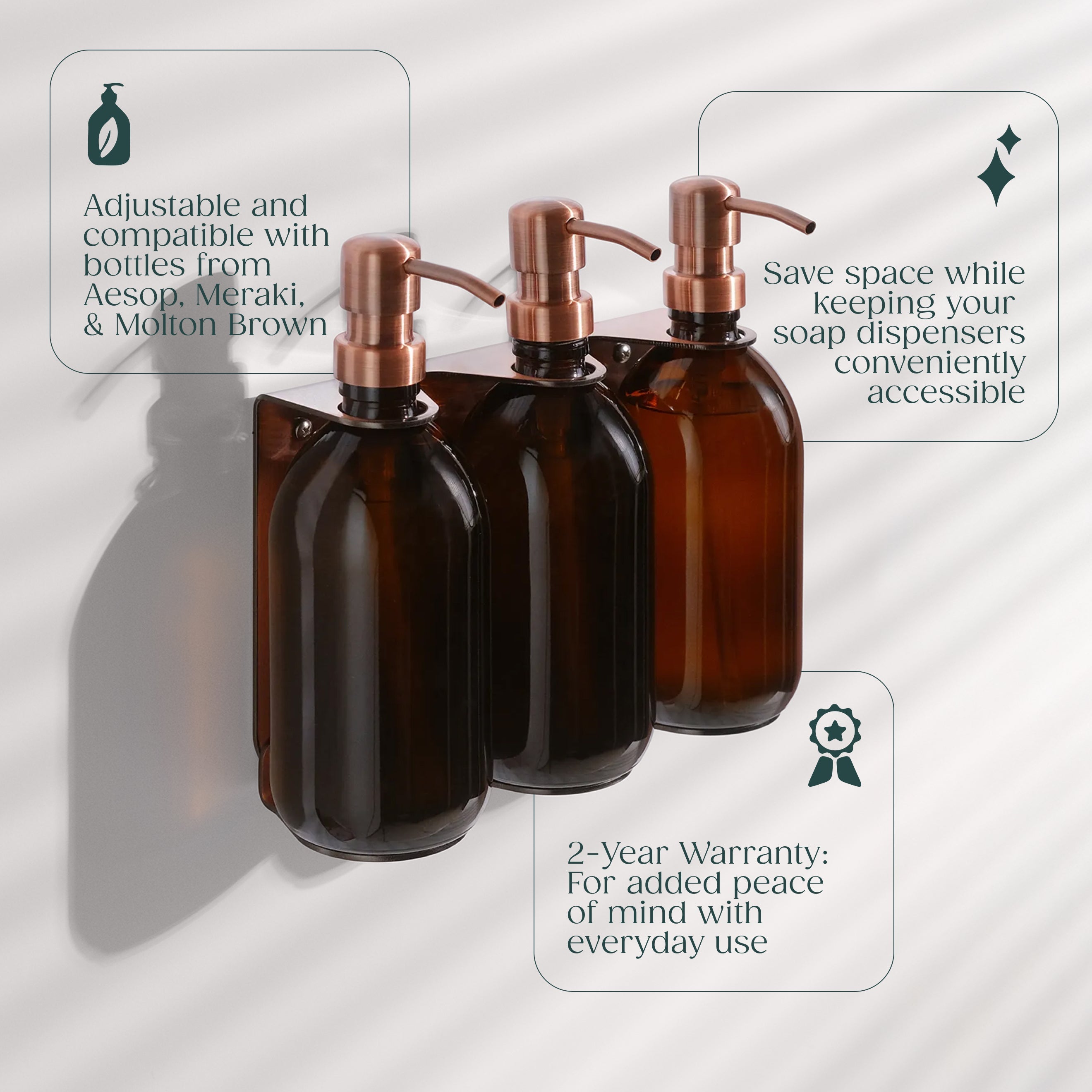 Copper Triple Bottle Holder - REGN