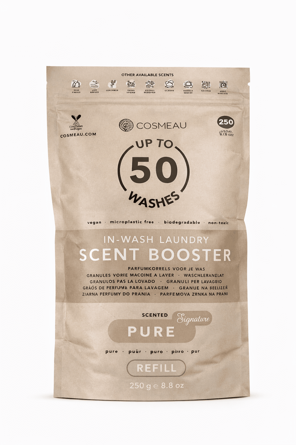 Cosmeau Natural Laundry Scent Boosters – Plastic - Free, Vegan, Long - Lasting Freshness – 250g - REGN