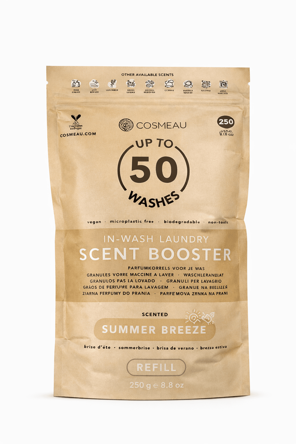 Cosmeau Natural Laundry Scent Boosters – Plastic - Free, Vegan, Long - Lasting Freshness – 250g - REGN