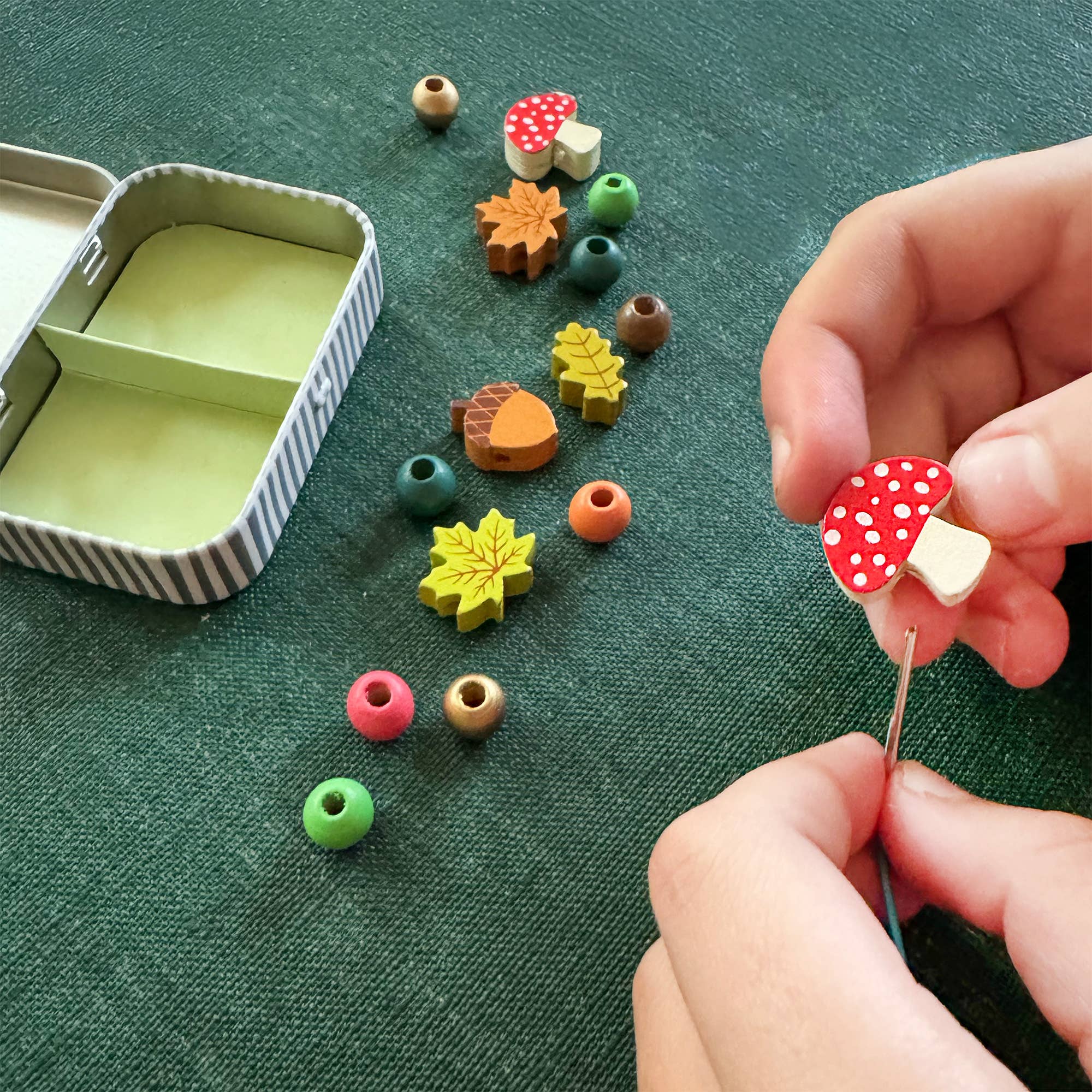 Create Your Own Forest Bracelet Craft Gift Kit in Reusable Tin - REGN