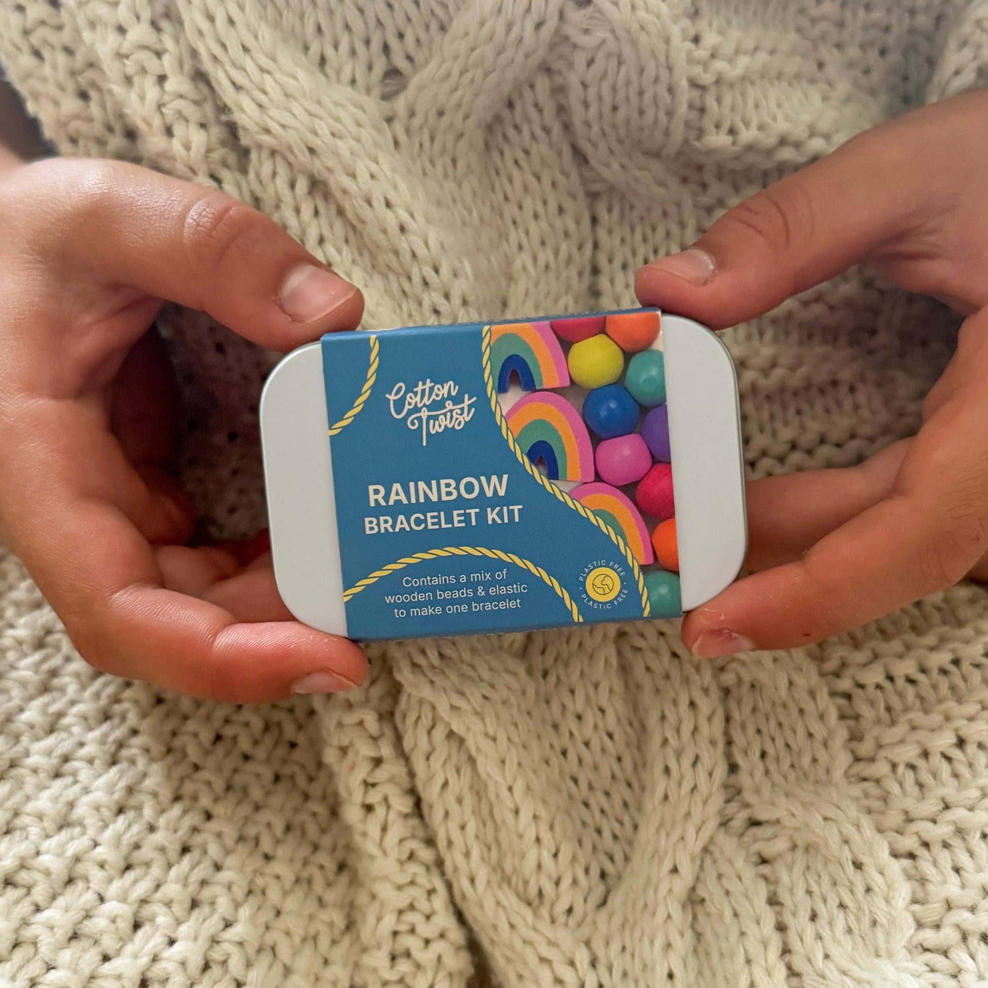 Create Your Own Rainbow Bracelet Craft Gift Kit in Reusable Tin - REGN