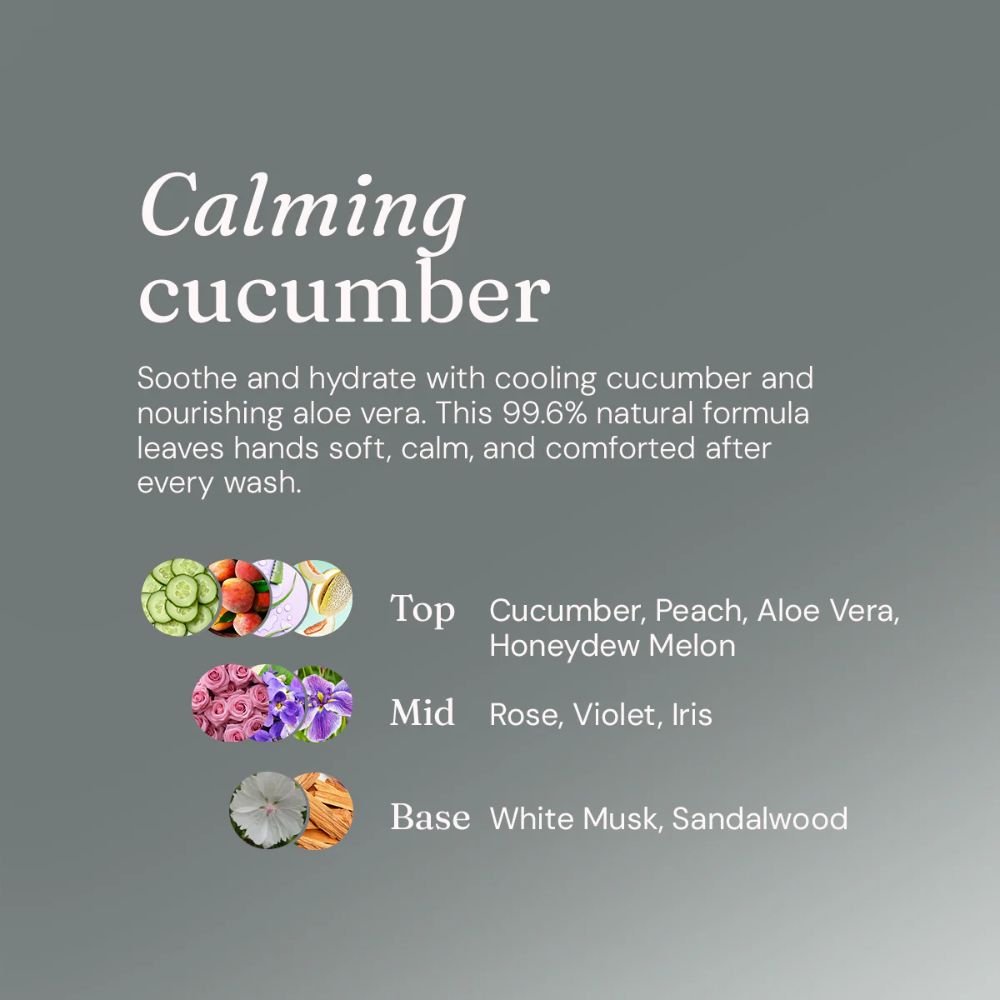 Cucumber & Aloe Hand Soap – 500ml Antibacterial Gel Cleanser - REGN