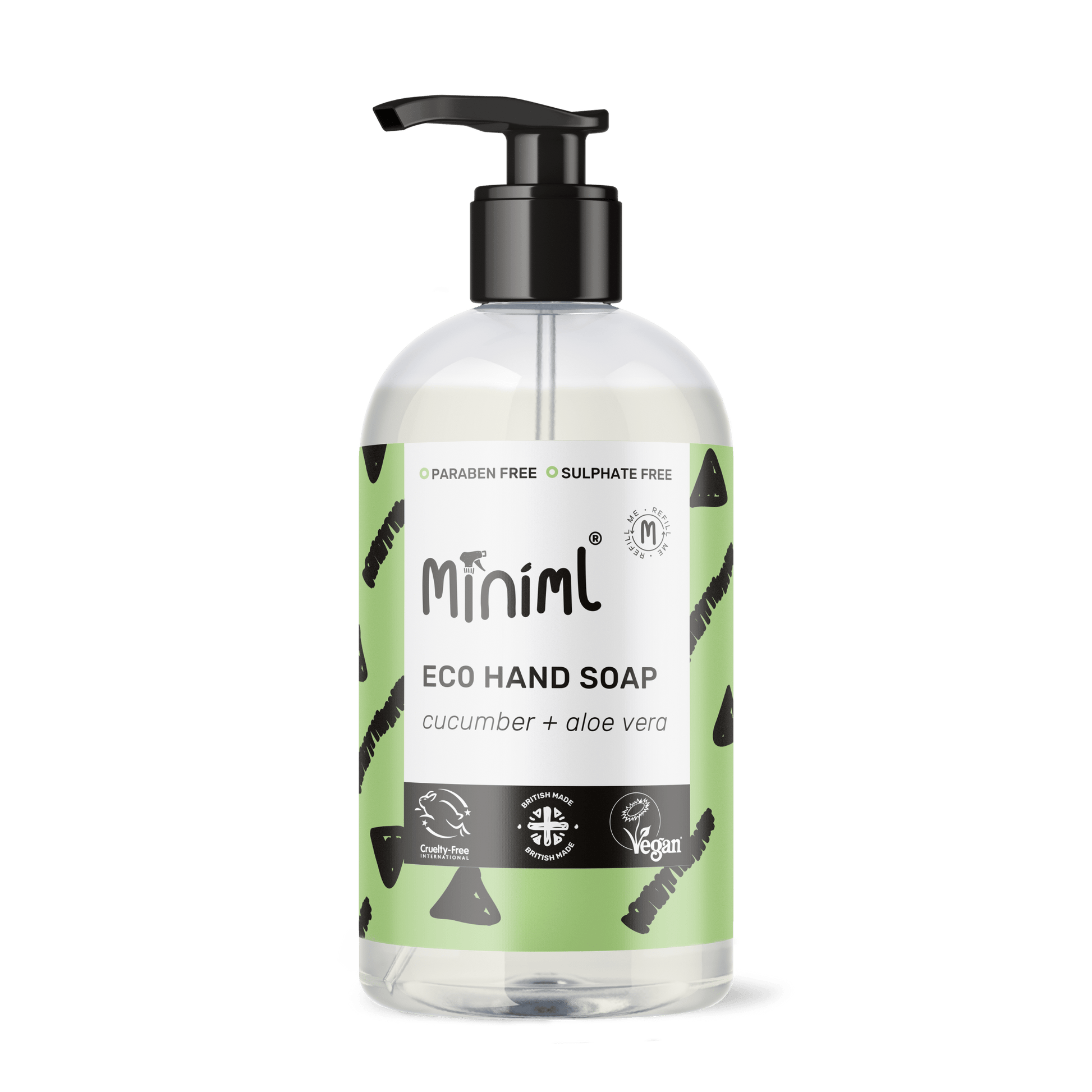 Cucumber & Aloe Hand Soap – 500ml Antibacterial Gel Cleanser - REGN