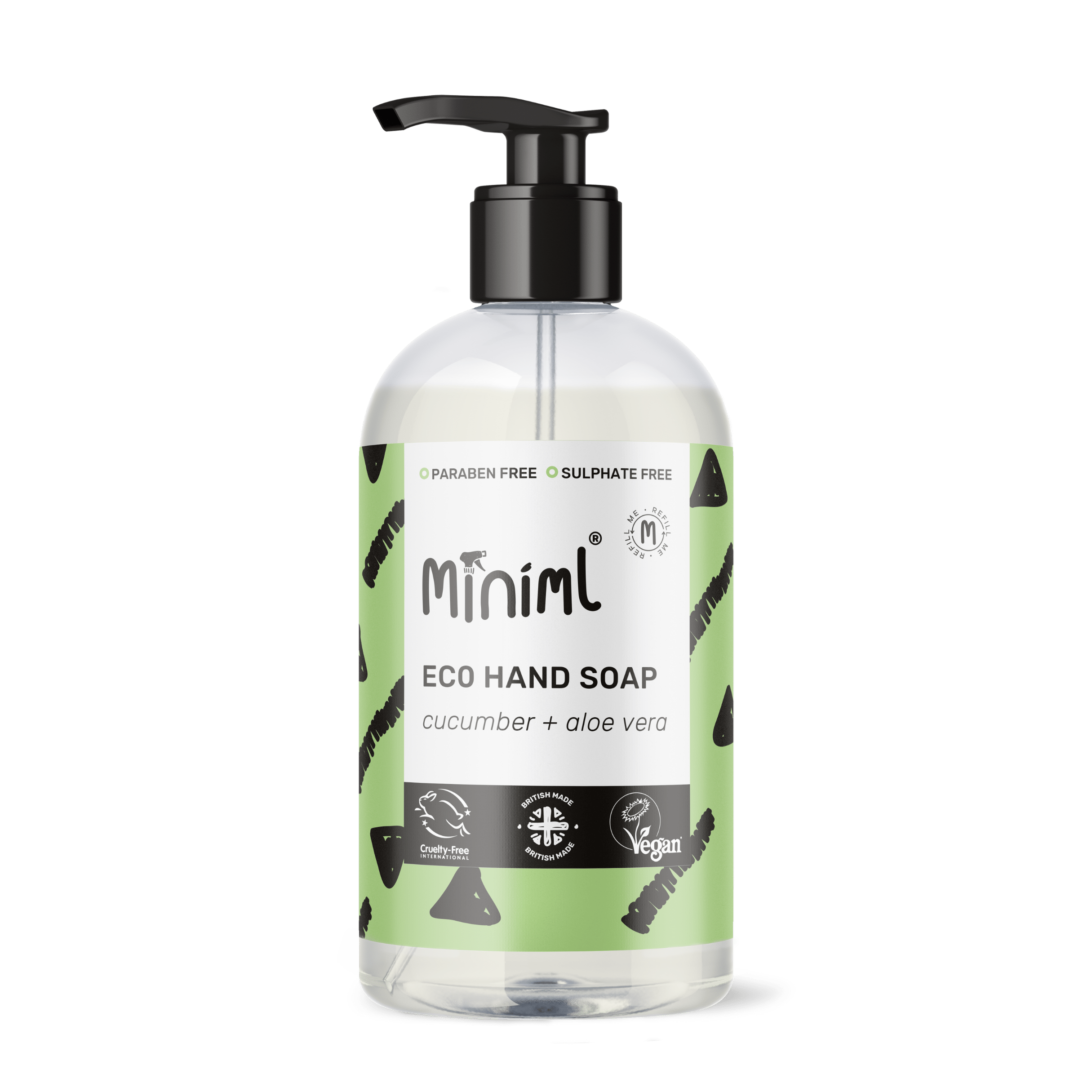Cucumber & Aloe Hand Soap – 500ml Antibacterial Gel Cleanser - REGN