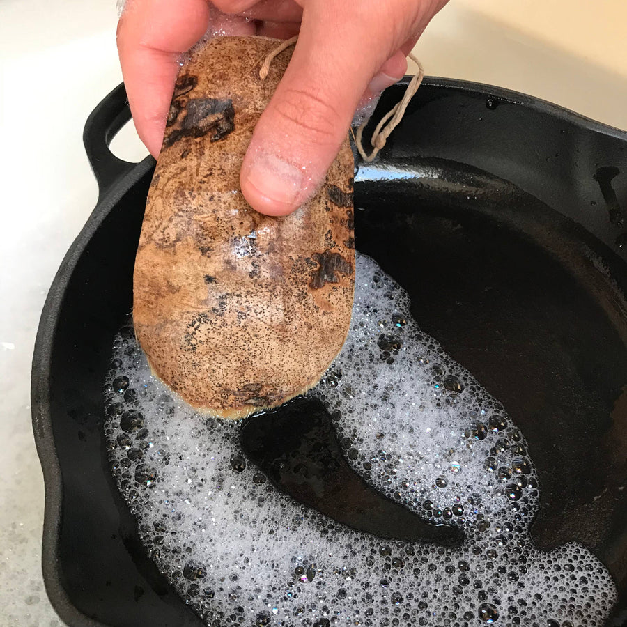 LoofCo Washing-Up Scraper – Natural Coconut Husk Pan Cleaner