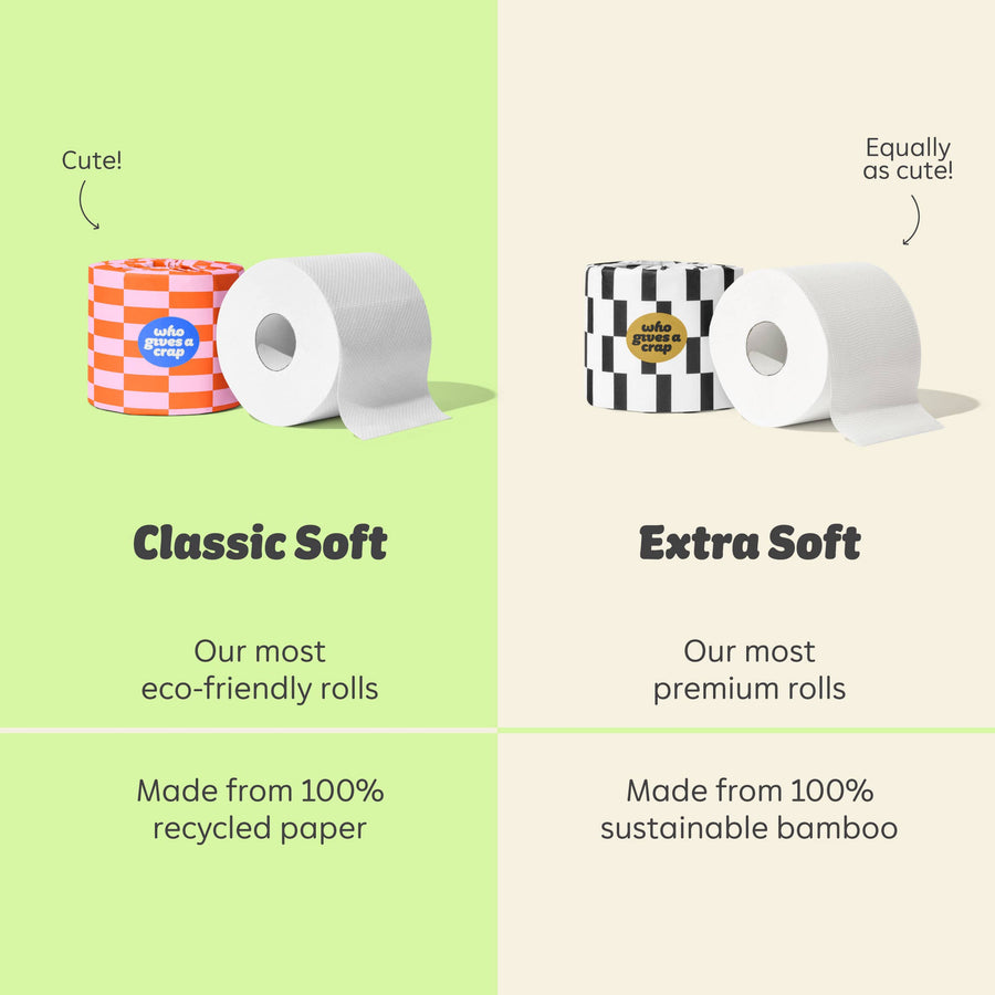 Classic Recycled Toilet Roll | Double Length 4 Pack