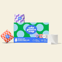 Classic Recycled Toilet Roll | Double Length 8 Pack