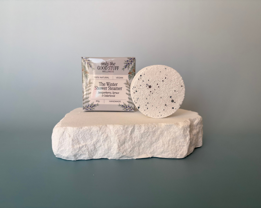 Winter Shower Steamer with Essential Oils – Juniperberry, Spruce & Cedarwood