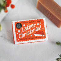 Natural Vegan Christmas Soap Bar – Cinnamon Gingerbread Scent