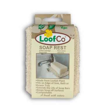 LoofCo Soap Rest – Natural Loofah Soap Dish for Bars