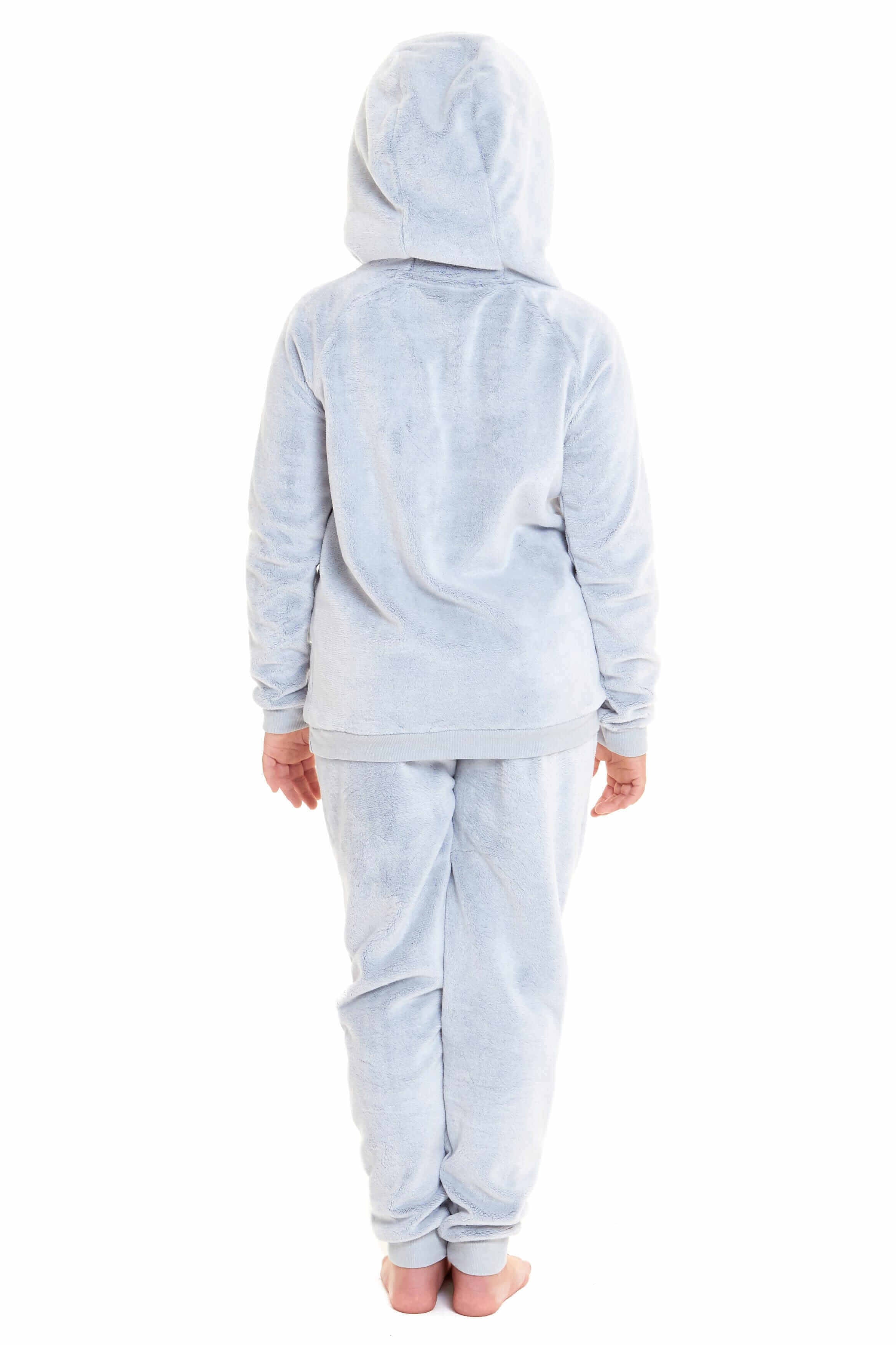 Daisy Dreamer Cuddly Raccoon Fleece Hooded Pyjama Set For Women And Girls Sherpa Lined - REGN