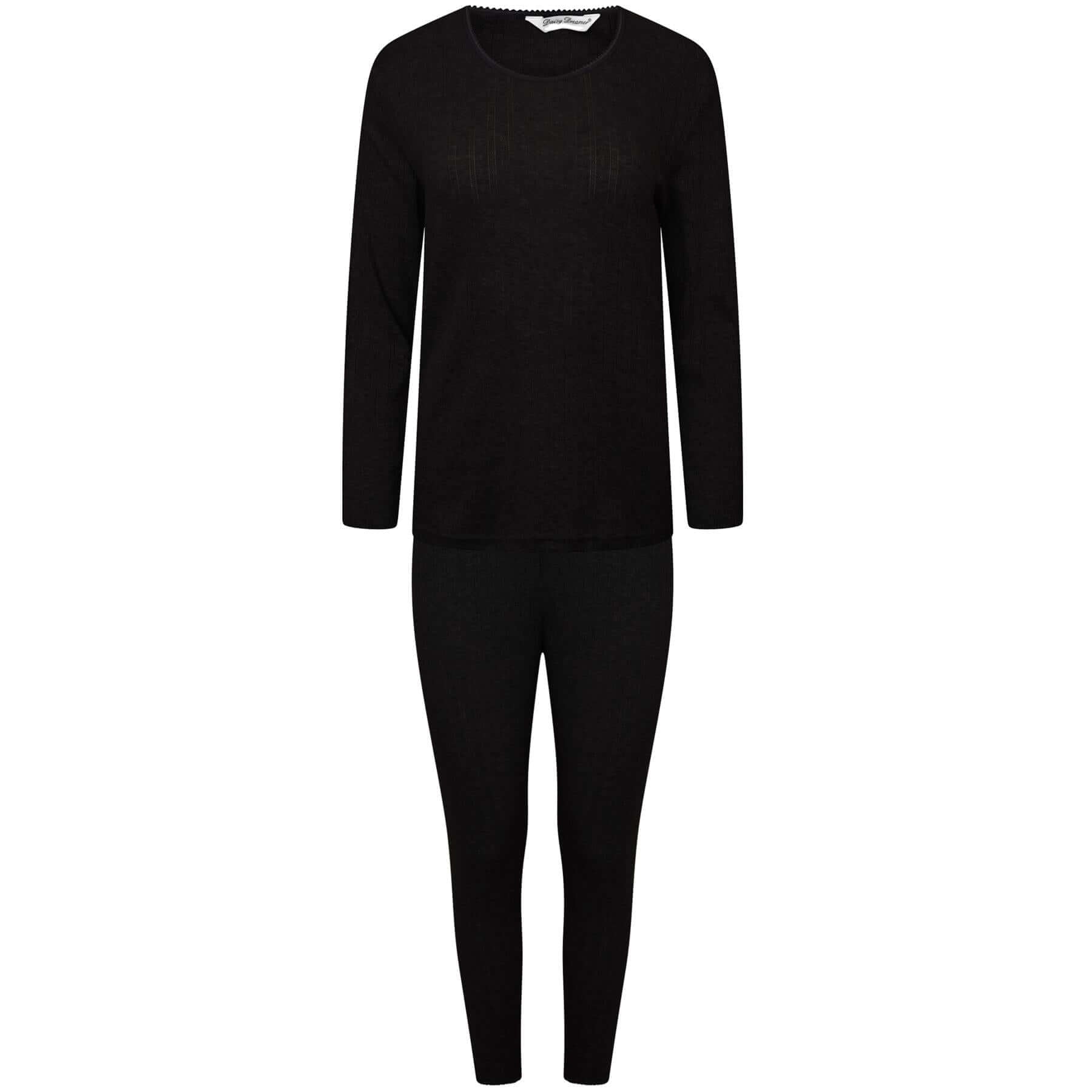 Daisy Dreamer Girls Thermal Underwear Set Long Sleeve Top And Long Jane Pants Cotton Rich - REGN